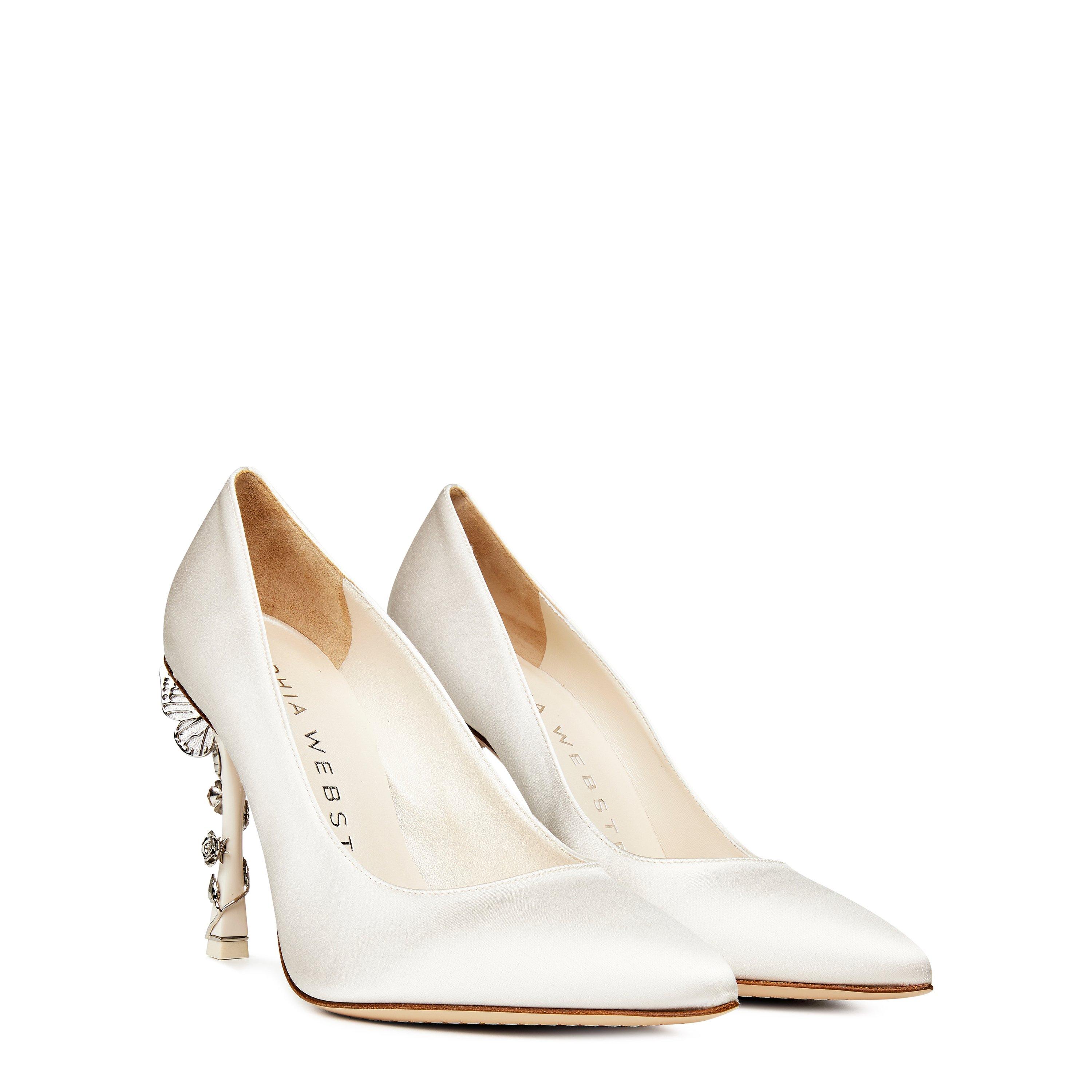 Ivory Satin - Sophia Webster - Blossom Pumps - 4