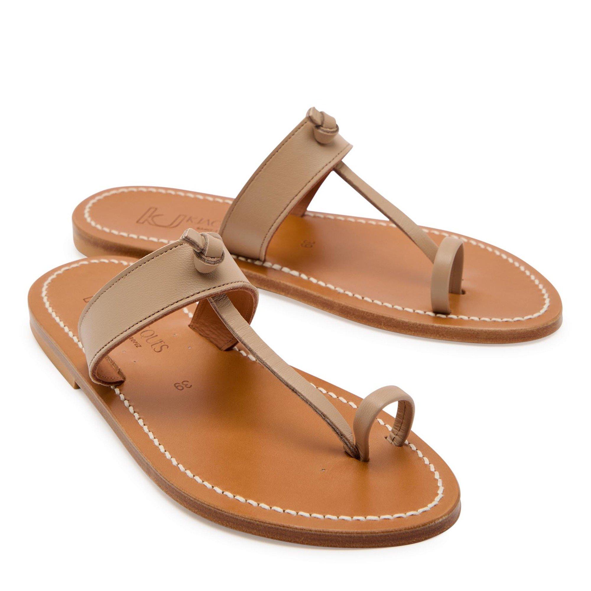 CAMEL - Unknown - Women's Ganges F Leather Flat Sandals - 4