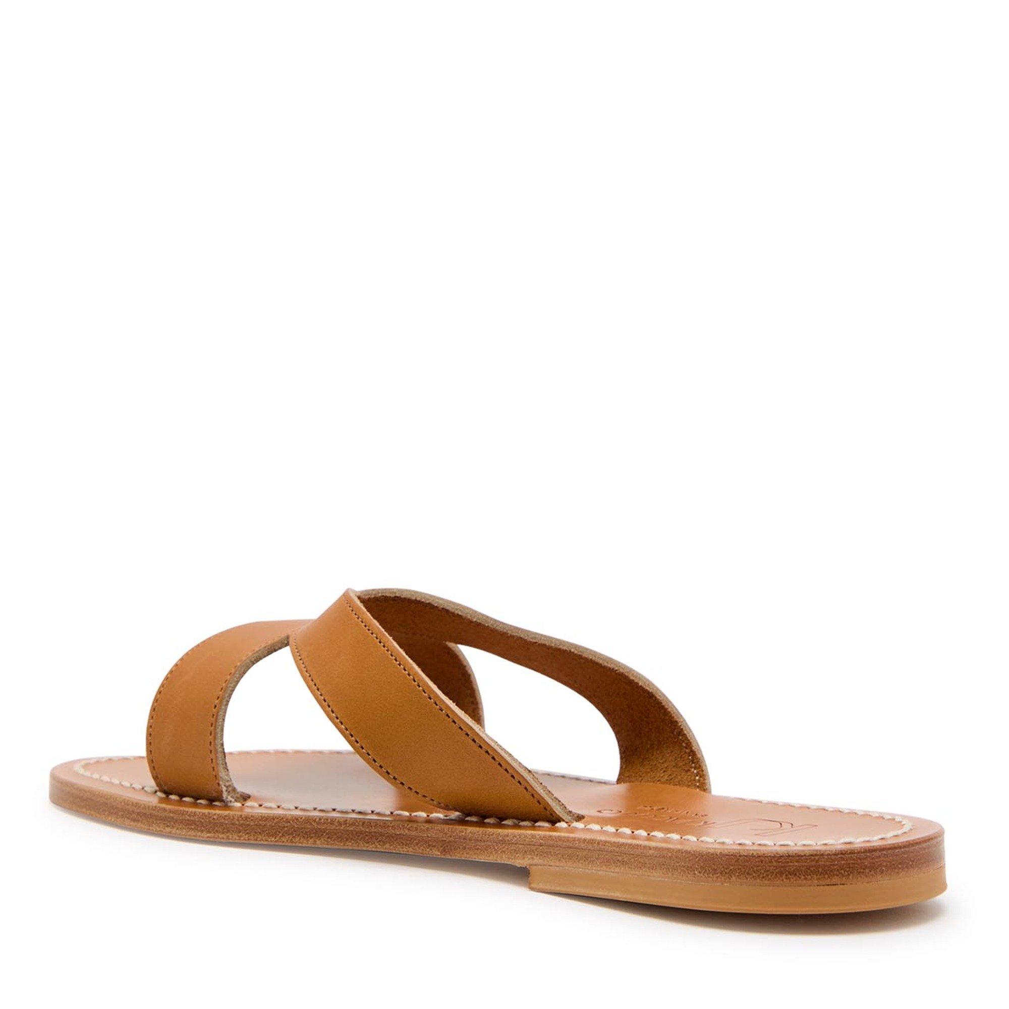 BROWN - Unknown - Women's Kalomira F Leather Flat Sandals - 2