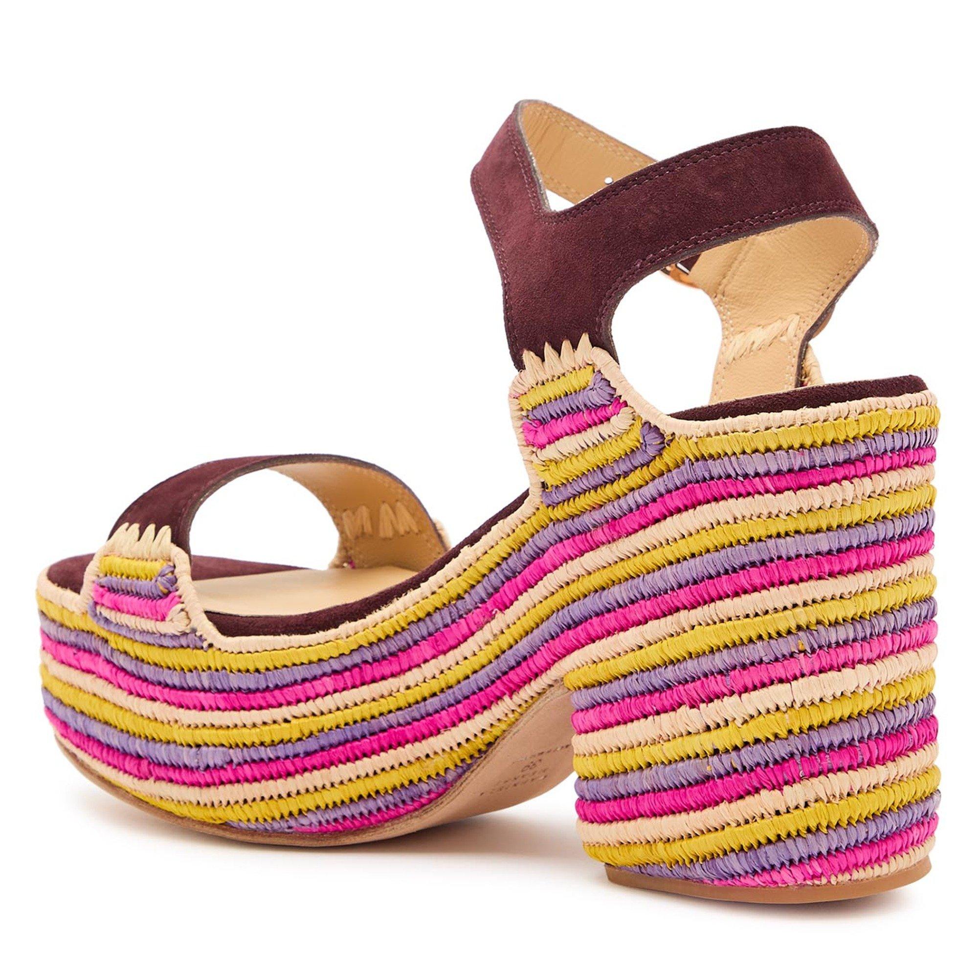 MULTICOLOURED - Gabriela Hearst - Women's Sardis Suede Heeled Platform Sandals - 2