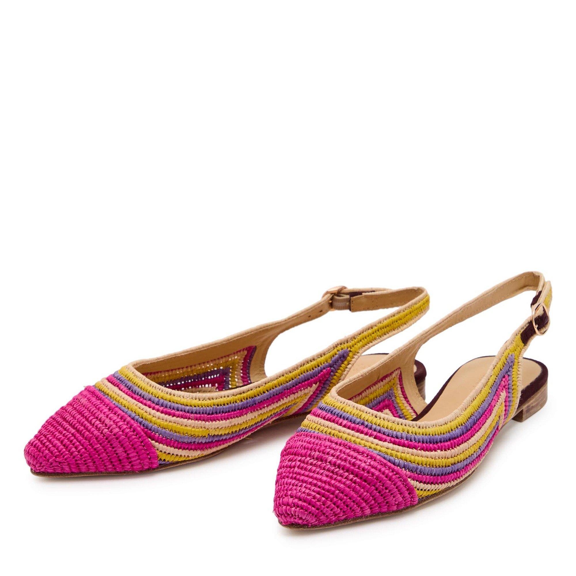MULTICOLOURED - Gabriela Hearst - Women's Strength Raffia Slingbacks - 3