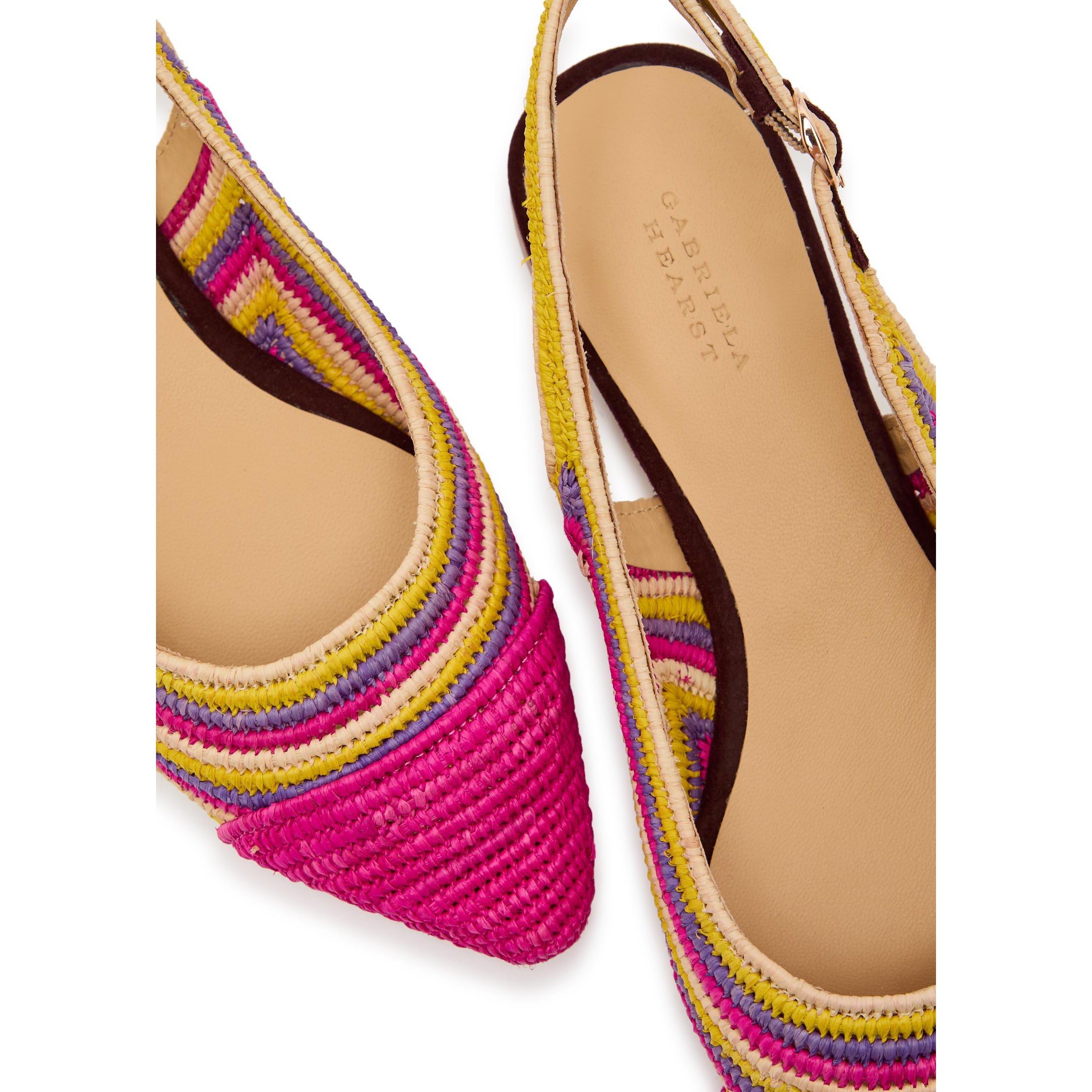 MULTICOLOURED - Gabriela Hearst - Women's Strength Raffia Slingbacks - 4