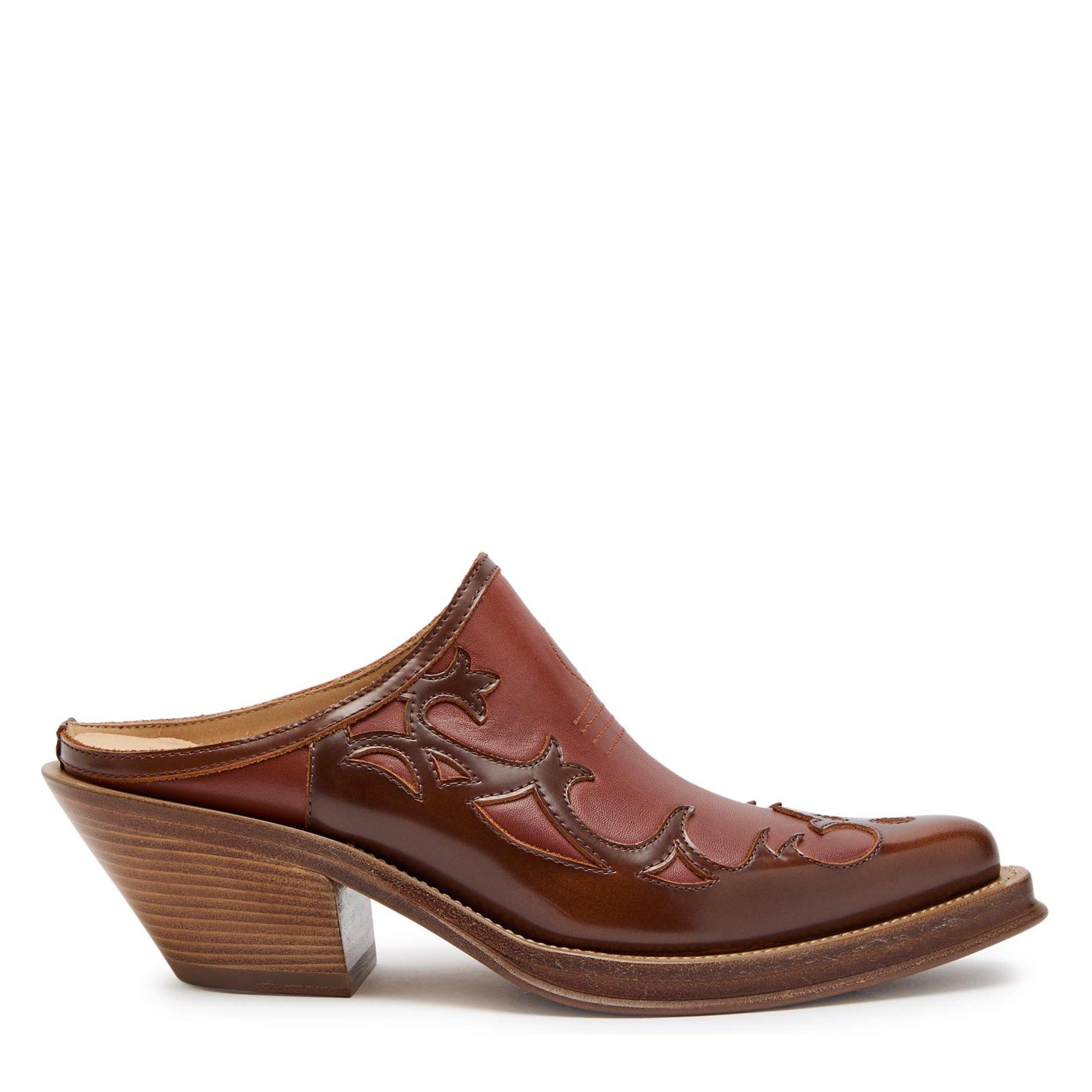 BROWN - Gabriela Hearst - Women's Temperance Leather Pointed-Toe Heeled Mules - 1
