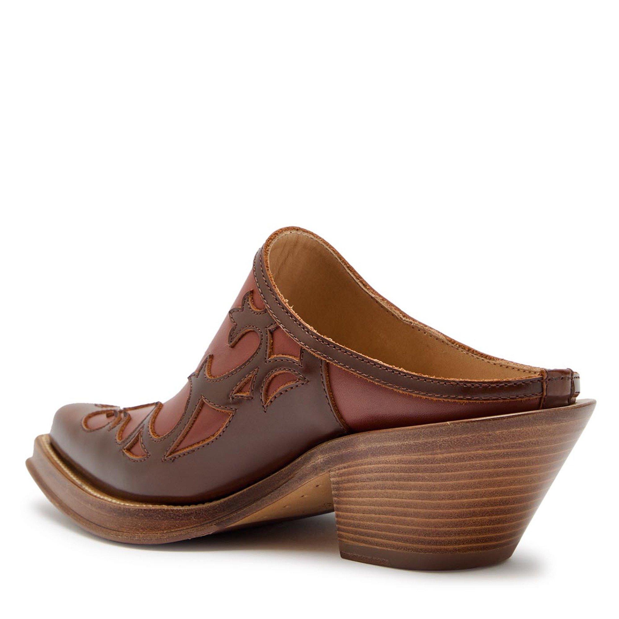 BROWN - Gabriela Hearst - Women's Temperance Leather Pointed-Toe Heeled Mules - 2