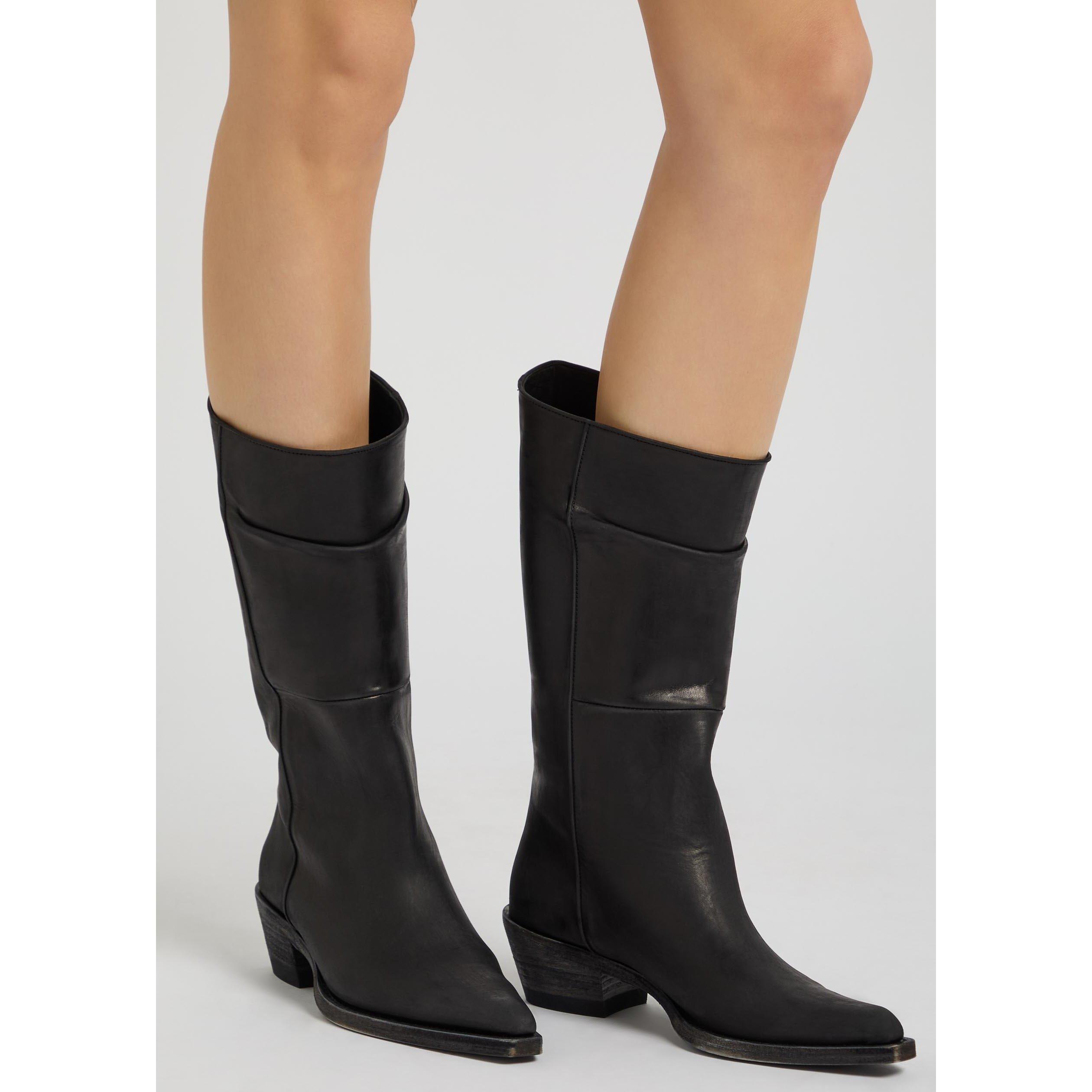 BLACK - Khaite - Women's Clive Leather Boots - 3