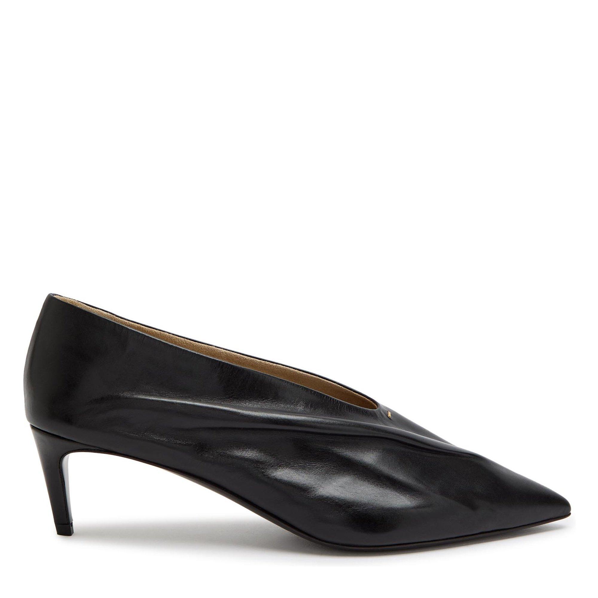 Women's Miriam Leather Pointed-Toe Kitten-Heel Court Shoes