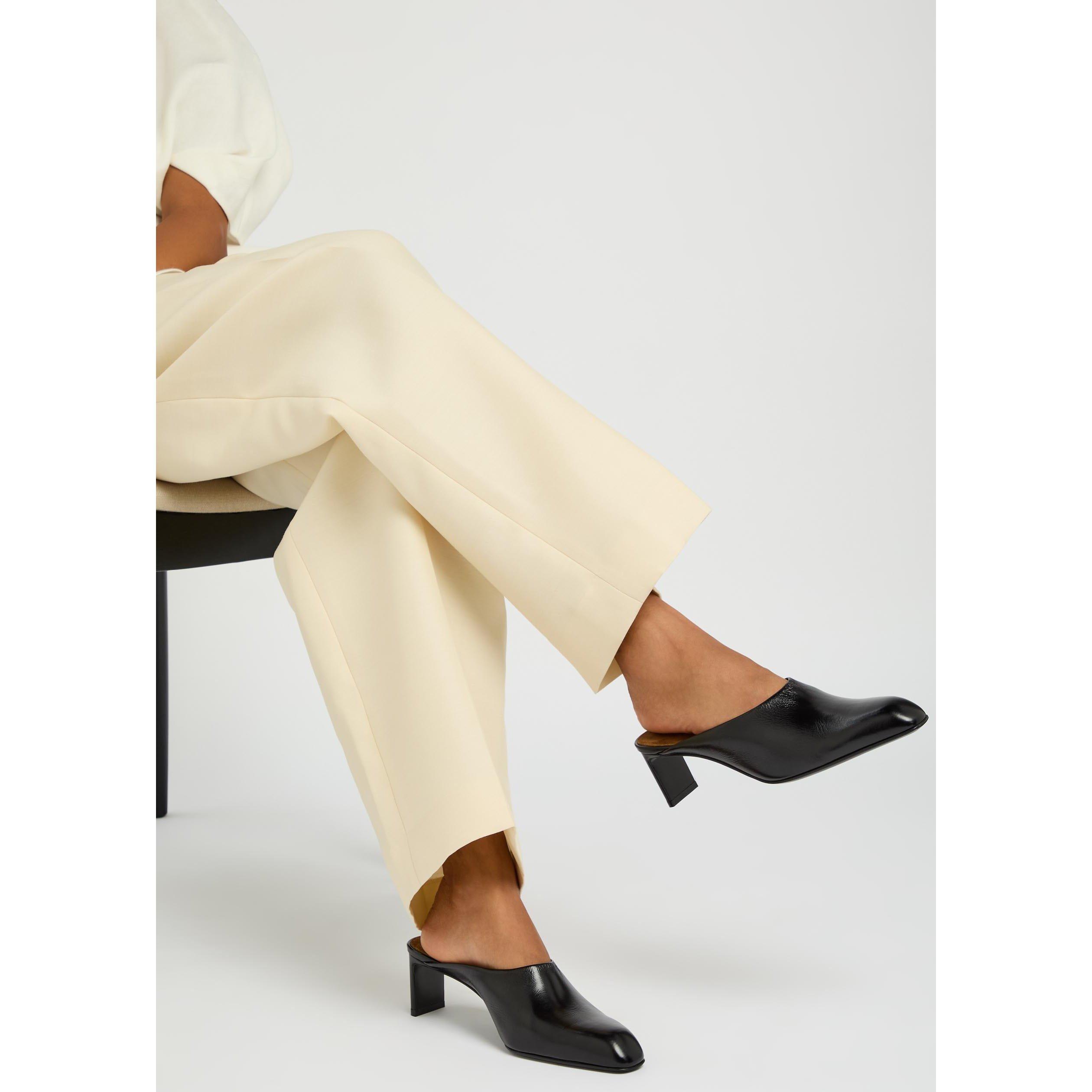 BLACK - Khaite - Women's Colt Leather Heeled Mules - 3