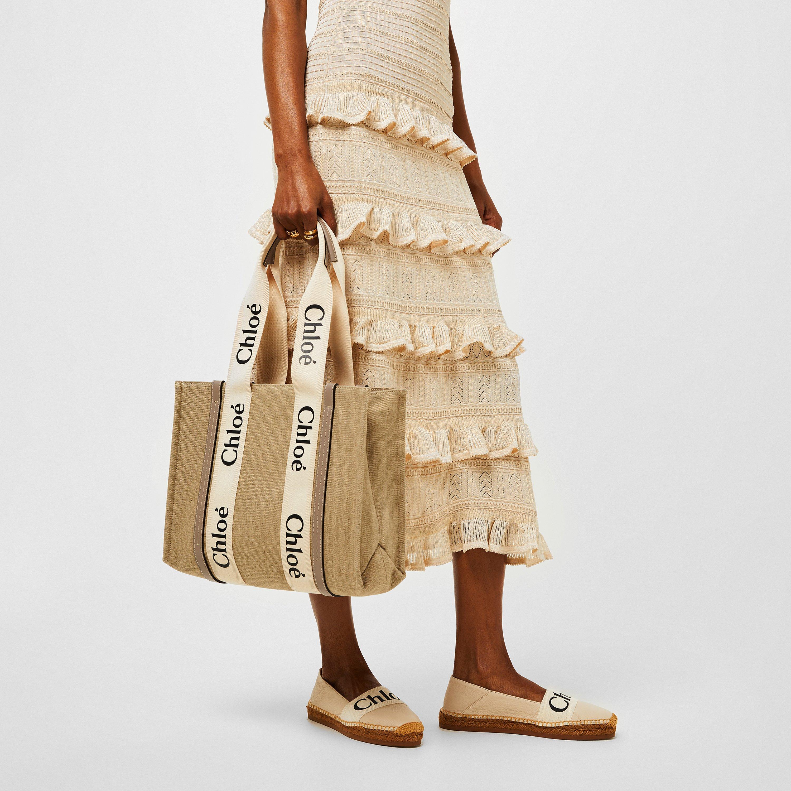 White - Chloe - Woody Flat Espadrilles - 2