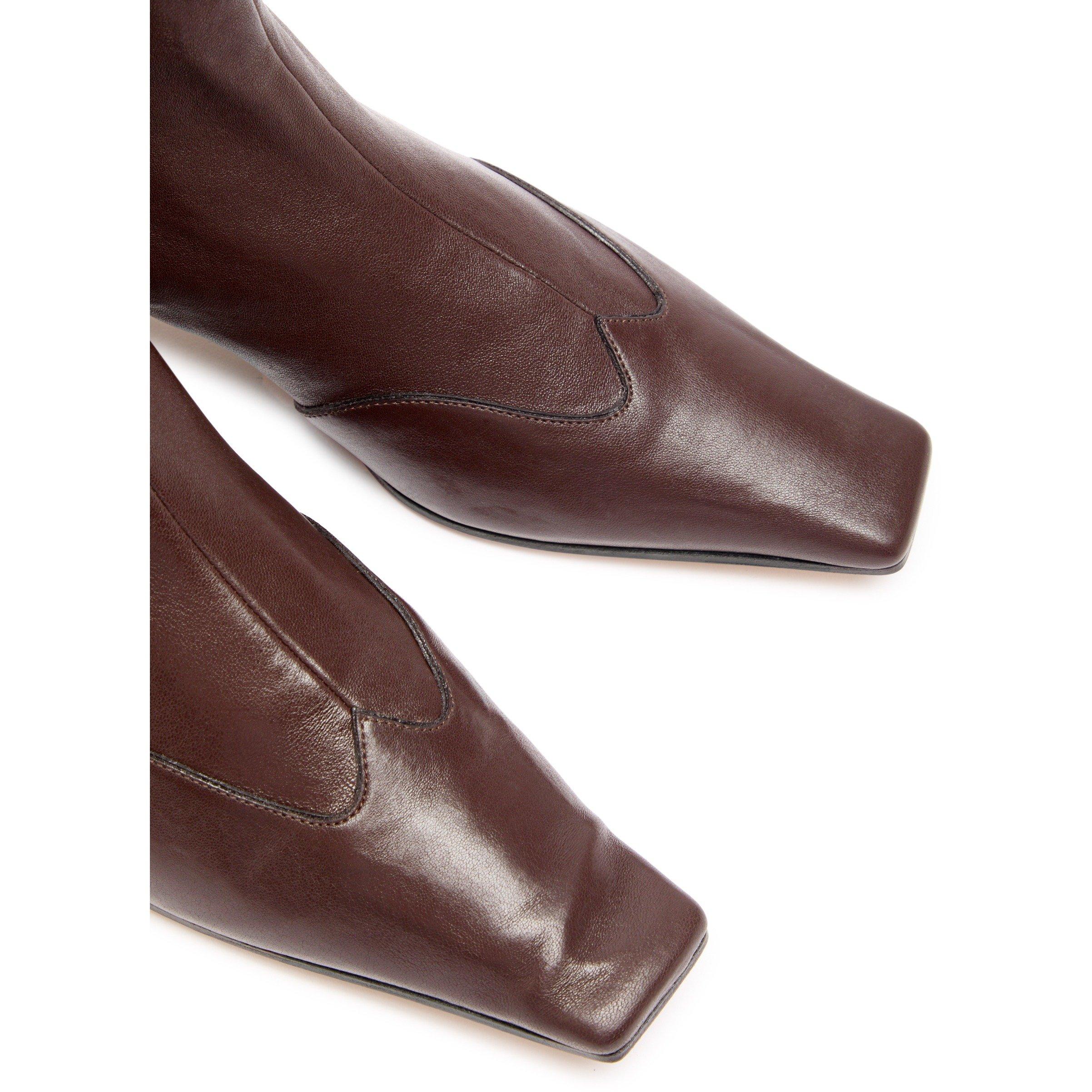 BROWN - Khaite - NEVADA ANKLE STRETCH BOOT 40 - 4