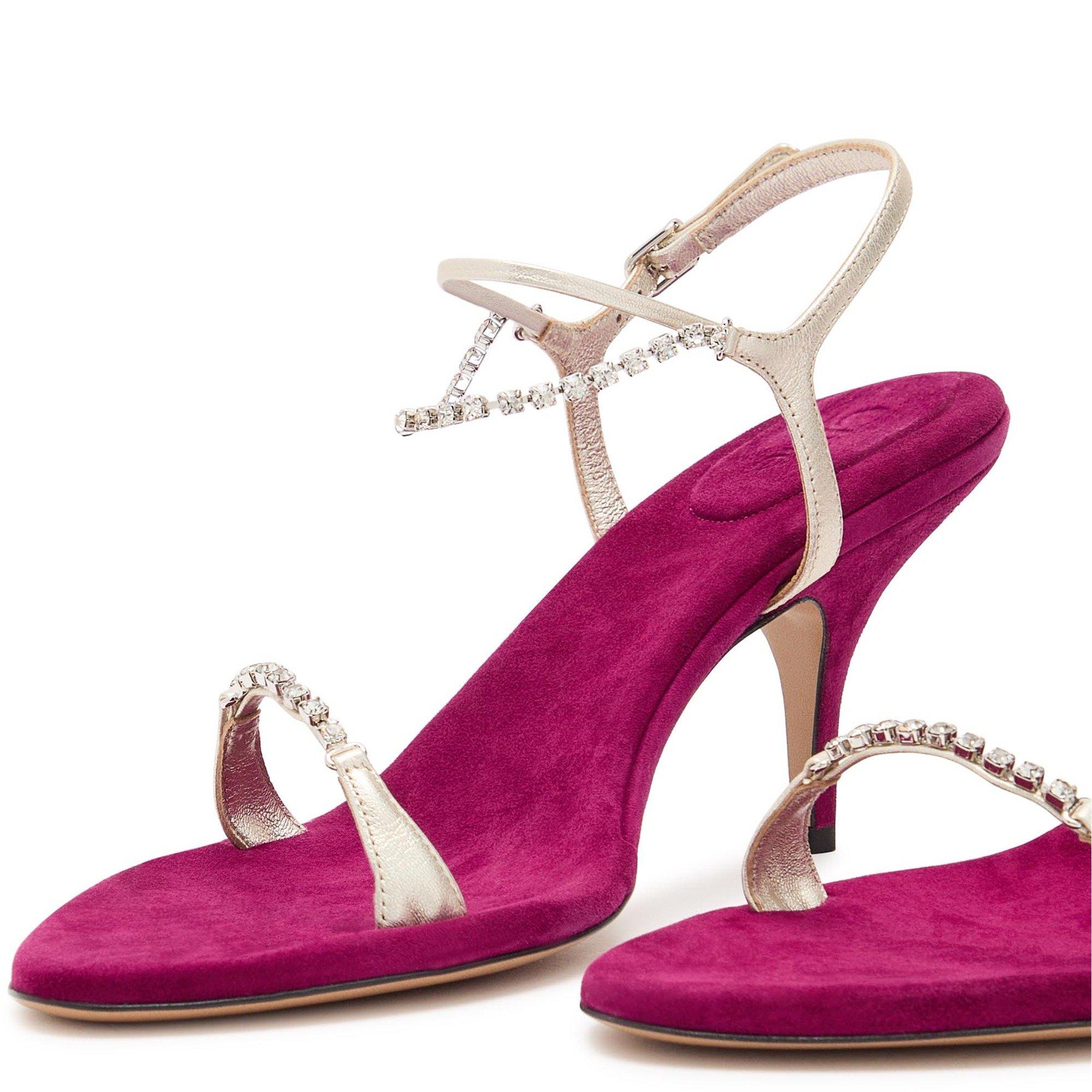 PURPLE - Chloe - Women's Zia Suede Heeled Sandals - 4