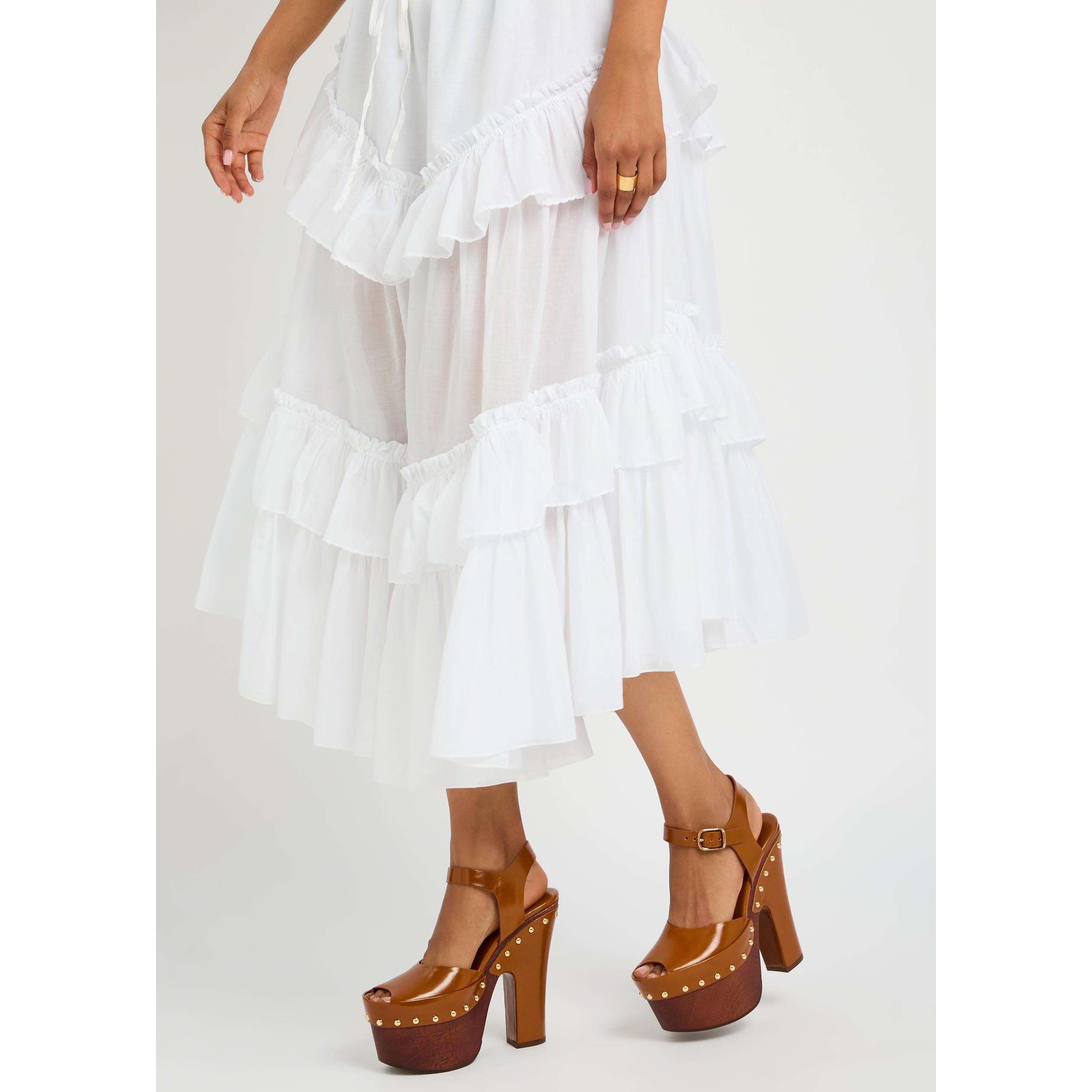 BROWN - Chloe - Women's Meret Leather Clogs - 3