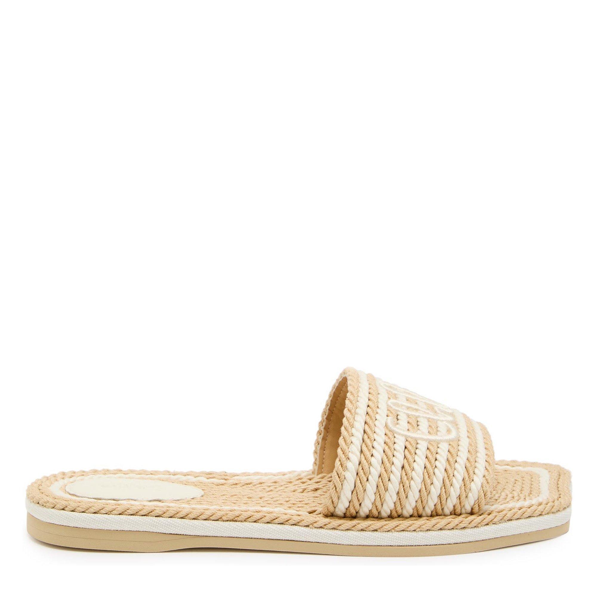 WHITE AND OTHER - Chloe - Women's Western Woven Striped Flat Sandals - 1