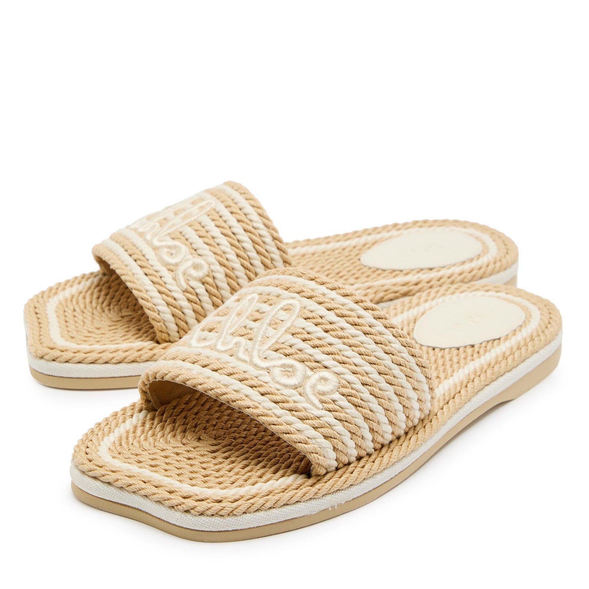 WHITE AND OTHER - Chloe - Women's Western Woven Striped Flat Sandals - 4