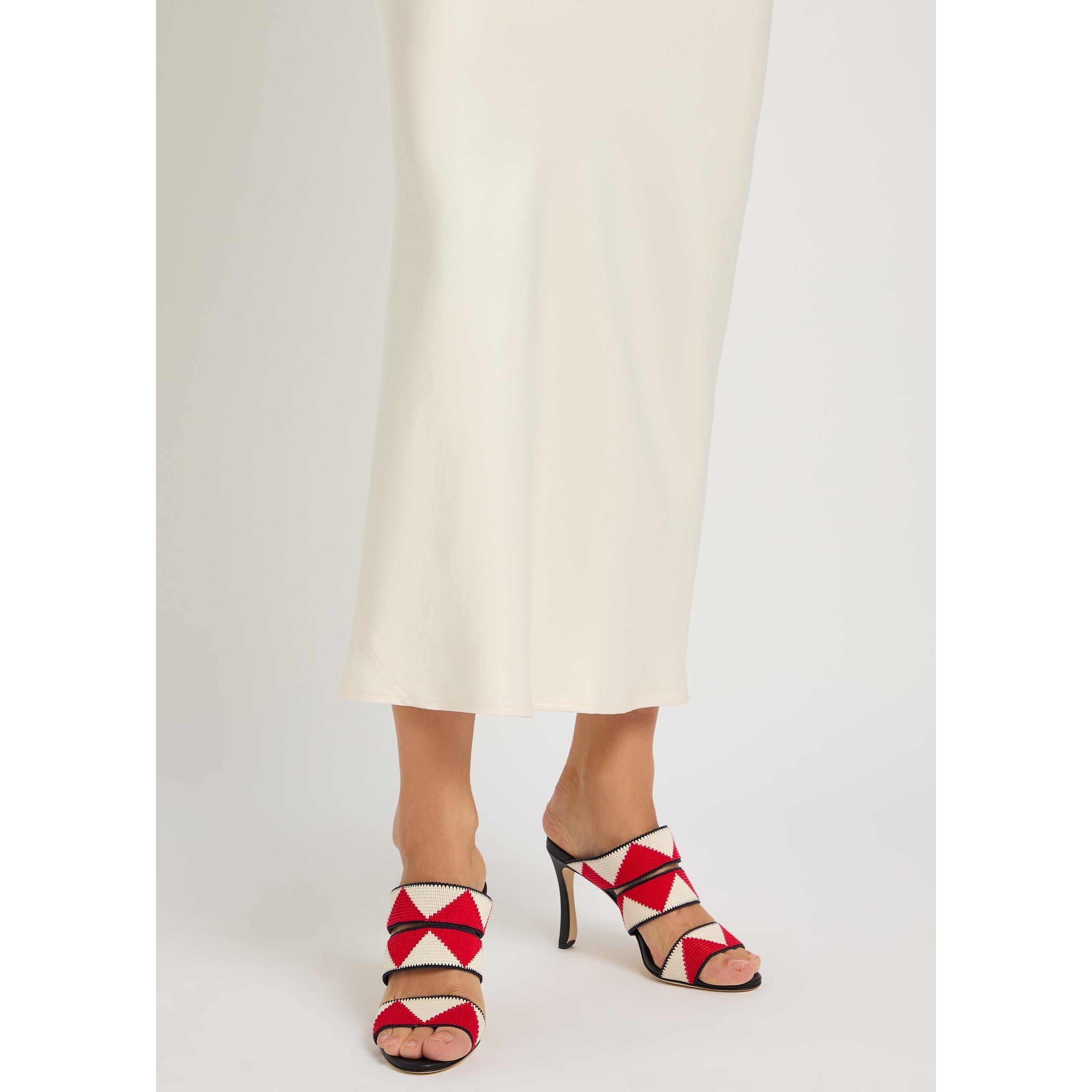 MULTICOLOURED - Manolo Blahnik - Women's Capro Leather Heeled Sandals - 3