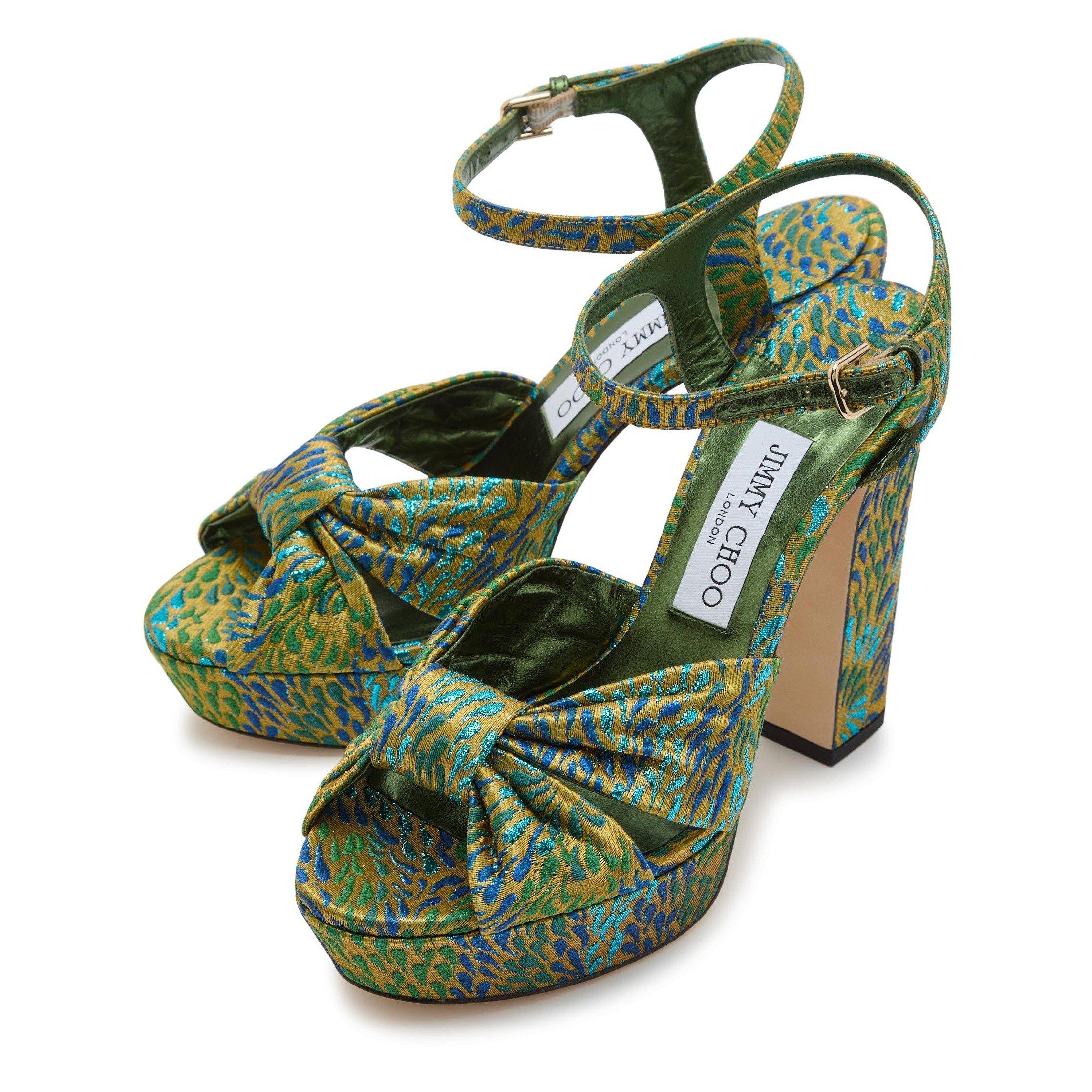 MULTICOLOURED - Jimmy Choo - Women's Heloise 120 Heeled Platform Sandals - 4