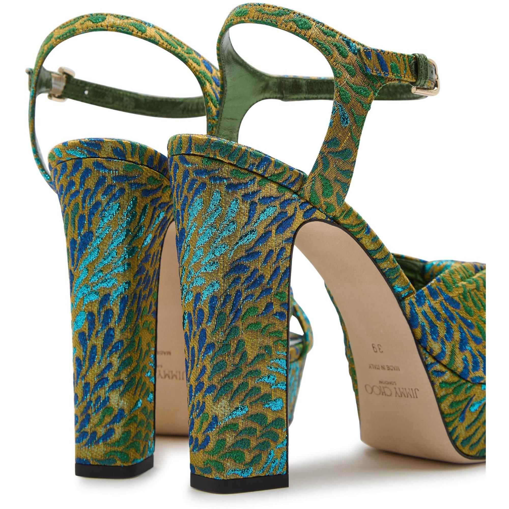 MULTICOLOURED - Jimmy Choo - Women's Heloise 120 Heeled Platform Sandals - 5
