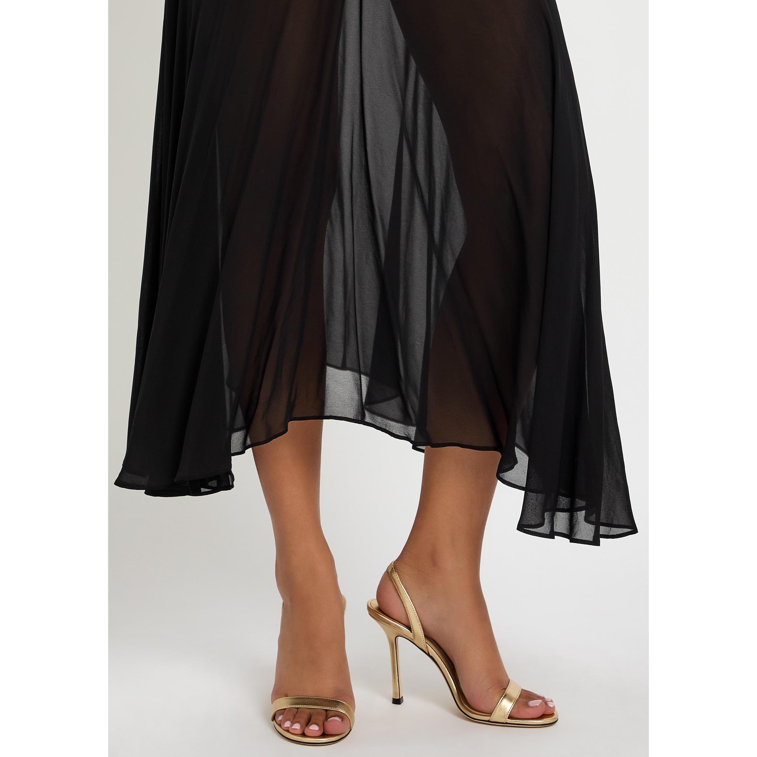 GOLD - Jimmy Choo - Women's Jenn 100 Leather Heeled Sandals - 3