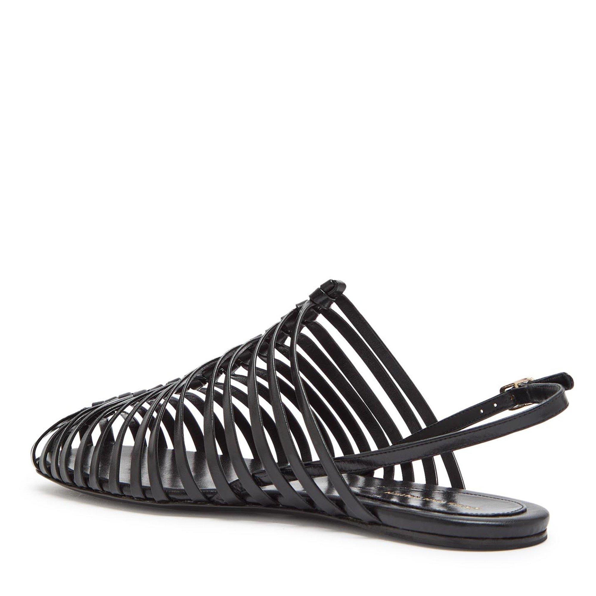 BLACK - Dries Van Noten - FLAT SQUARE TOE OPEN BALLERINA - 2