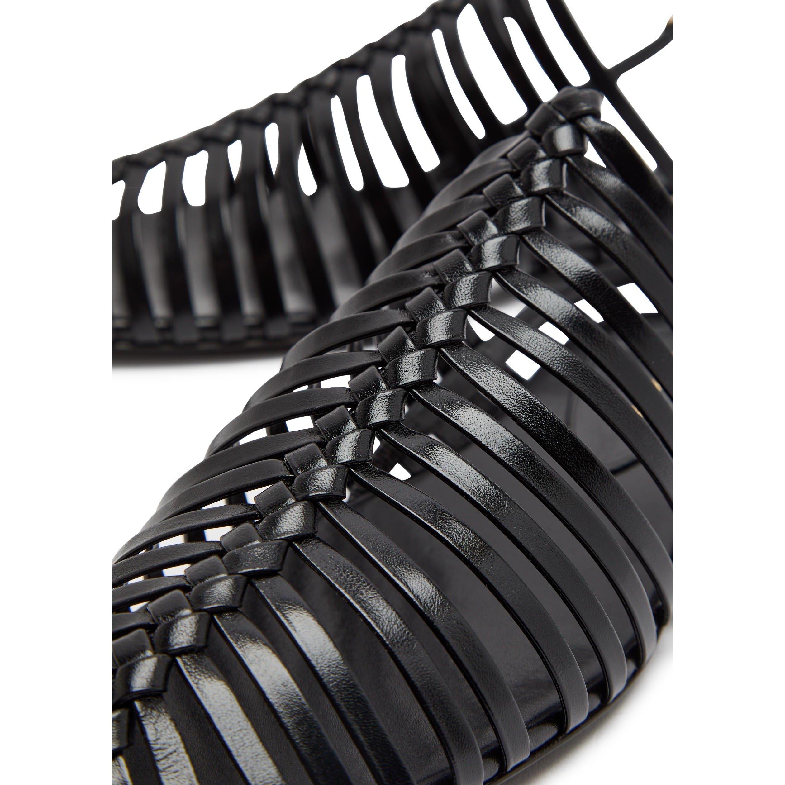 BLACK - Dries Van Noten - FLAT SQUARE TOE OPEN BALLERINA - 5