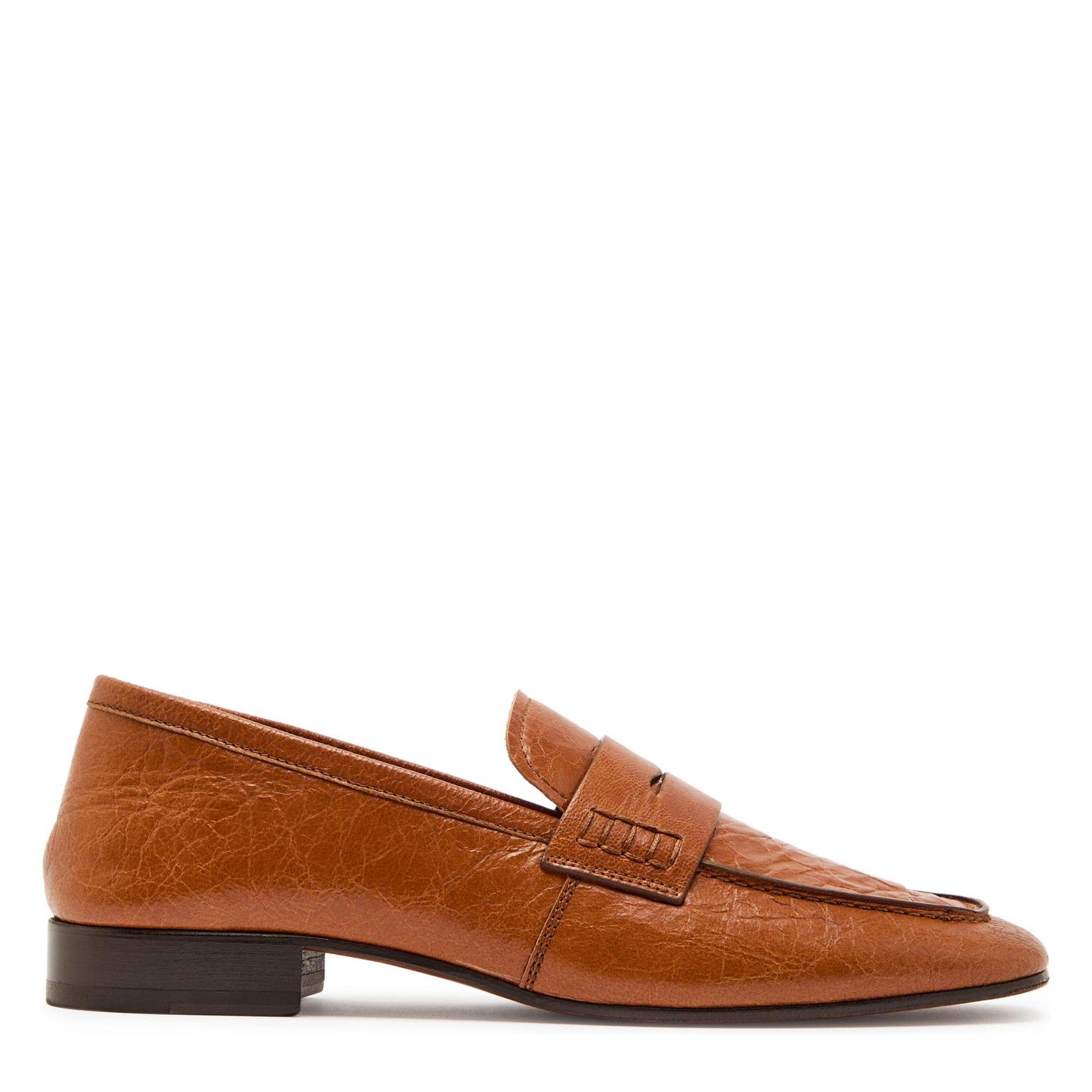 BROWN - Dries Van Noten - SQUARE TOE  SOFT LOAFER SLIDE - 1