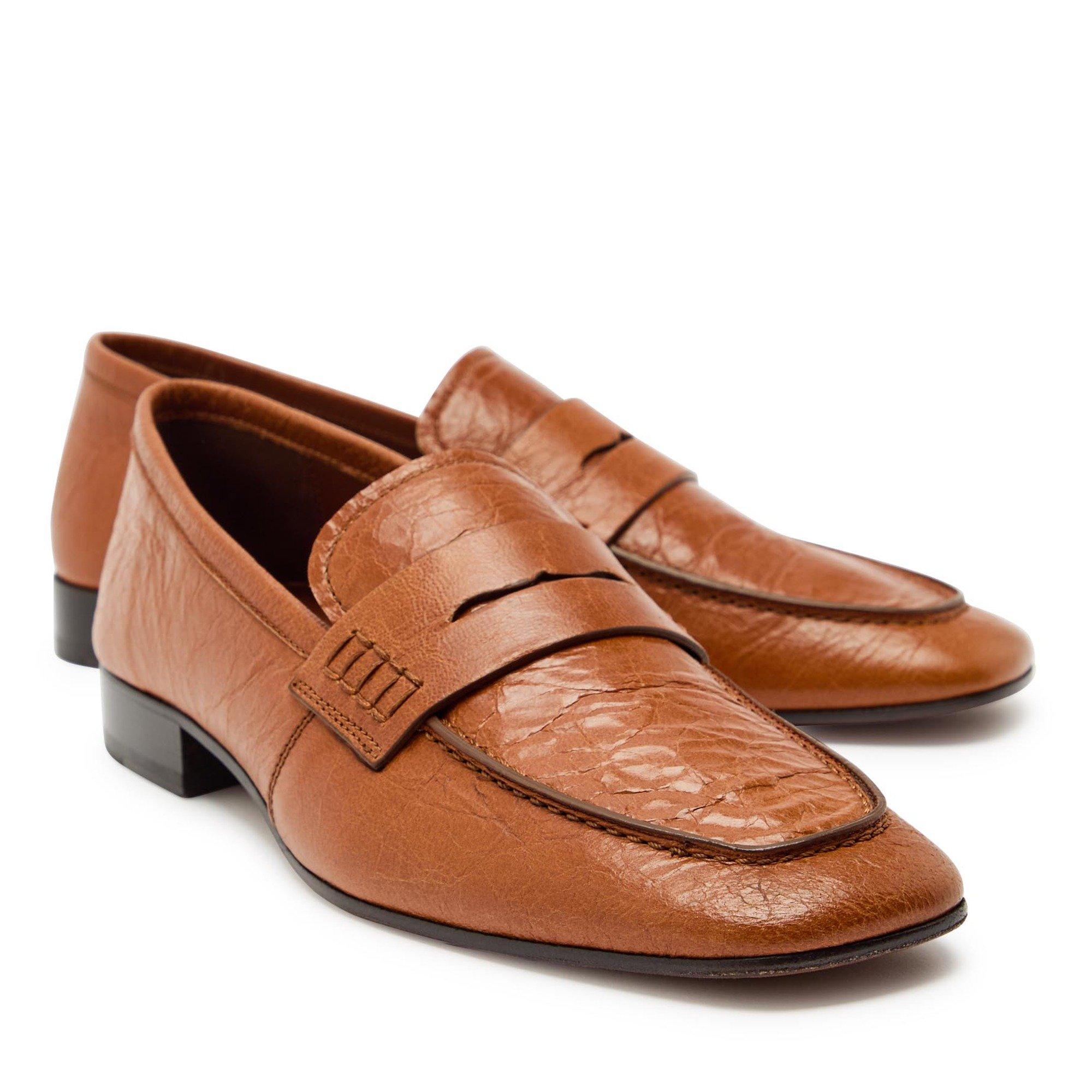 BROWN - Dries Van Noten - SQUARE TOE  SOFT LOAFER SLIDE - 4