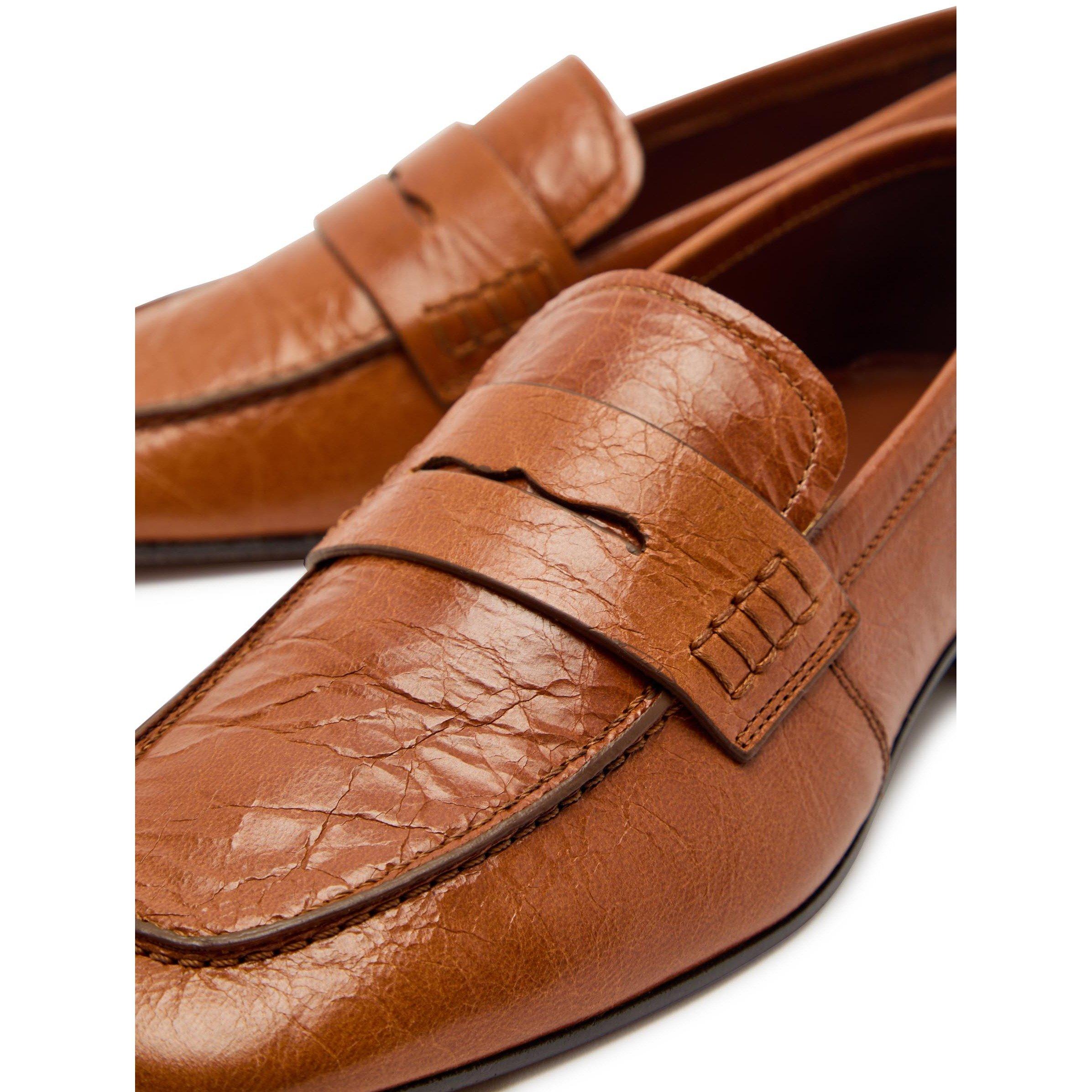 BROWN - Dries Van Noten - SQUARE TOE  SOFT LOAFER SLIDE - 5