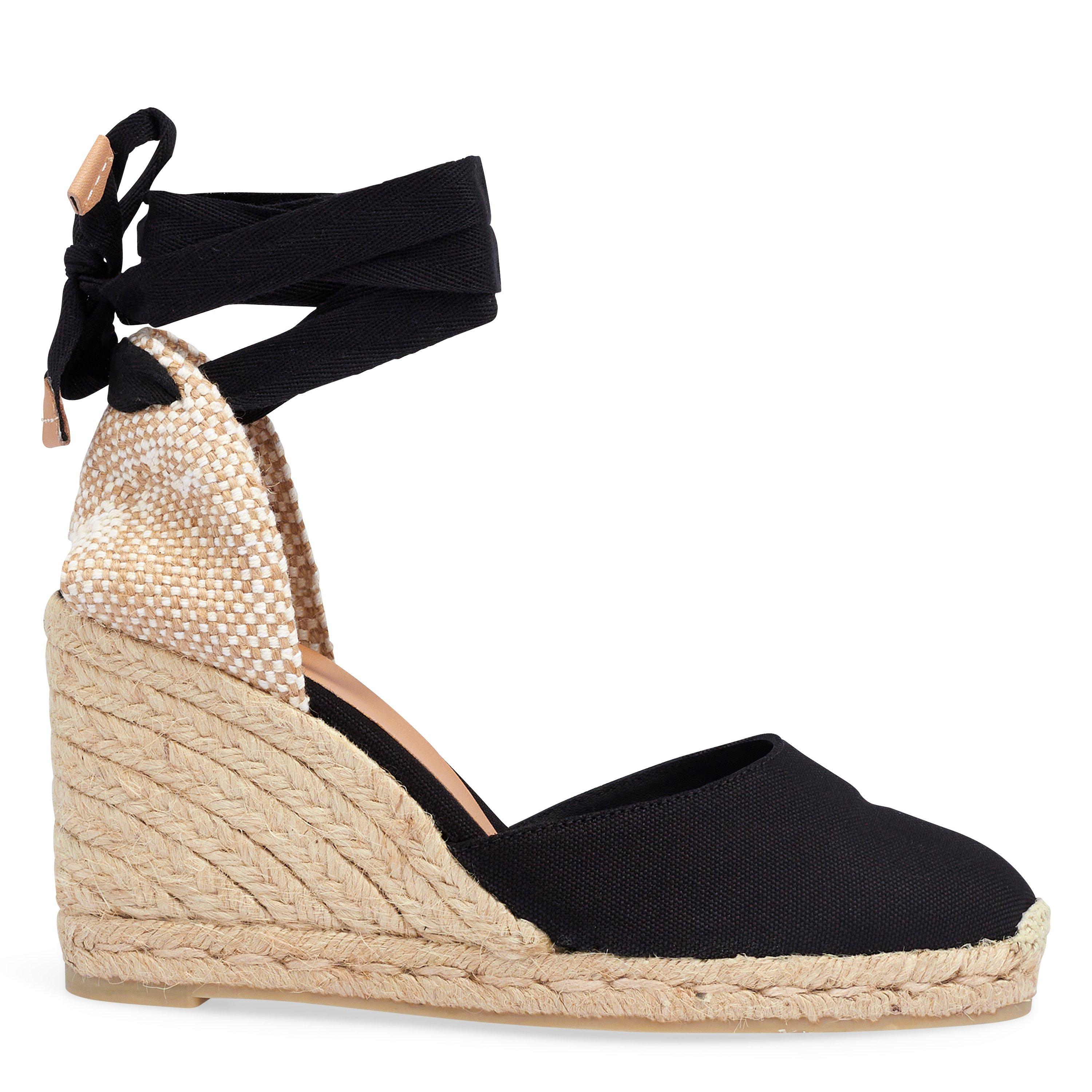 Castaner Women's Carina Wedge Sandals - Black 100 - 4 (37)