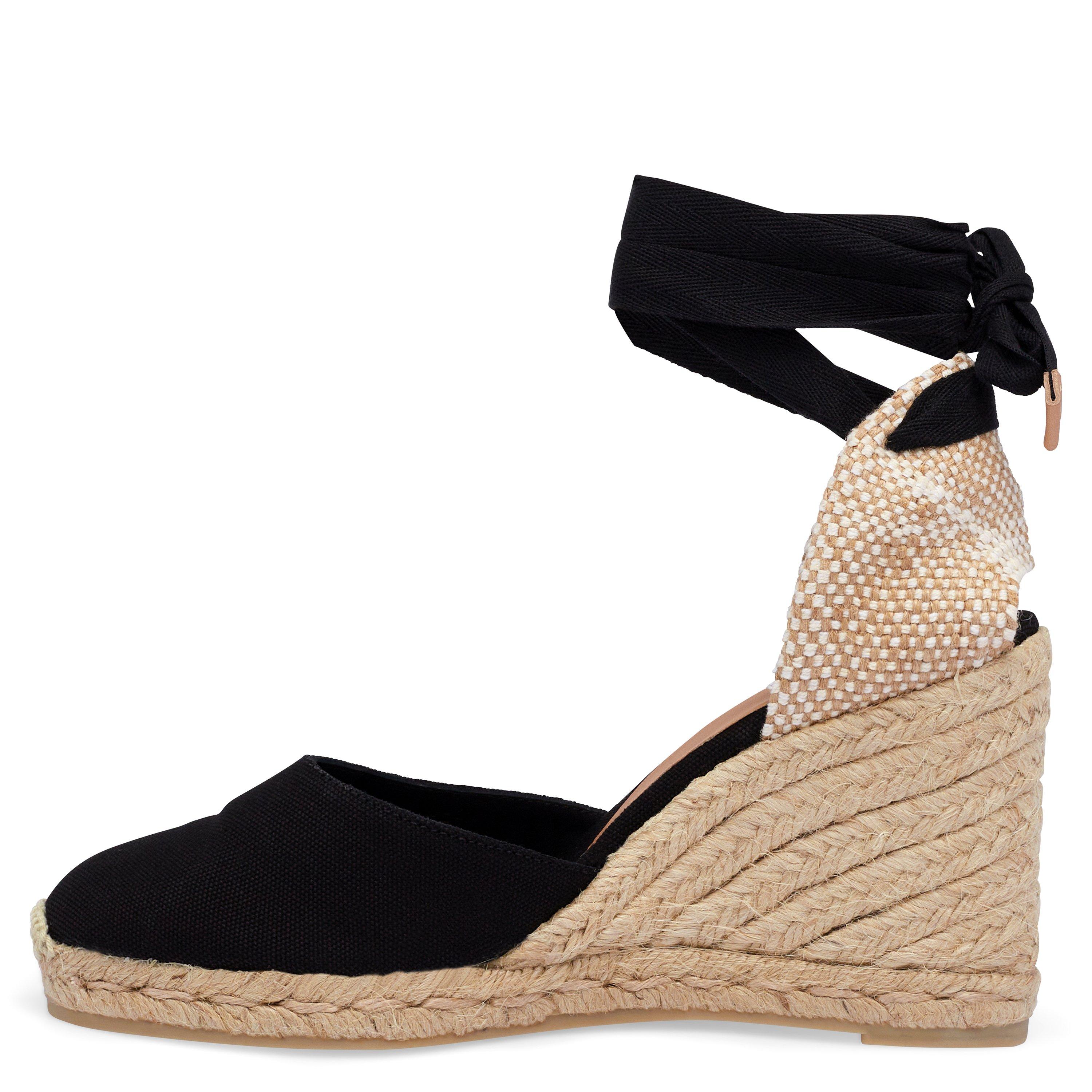 Black 100 - Castaner - Carina Wedge Sandals - 3