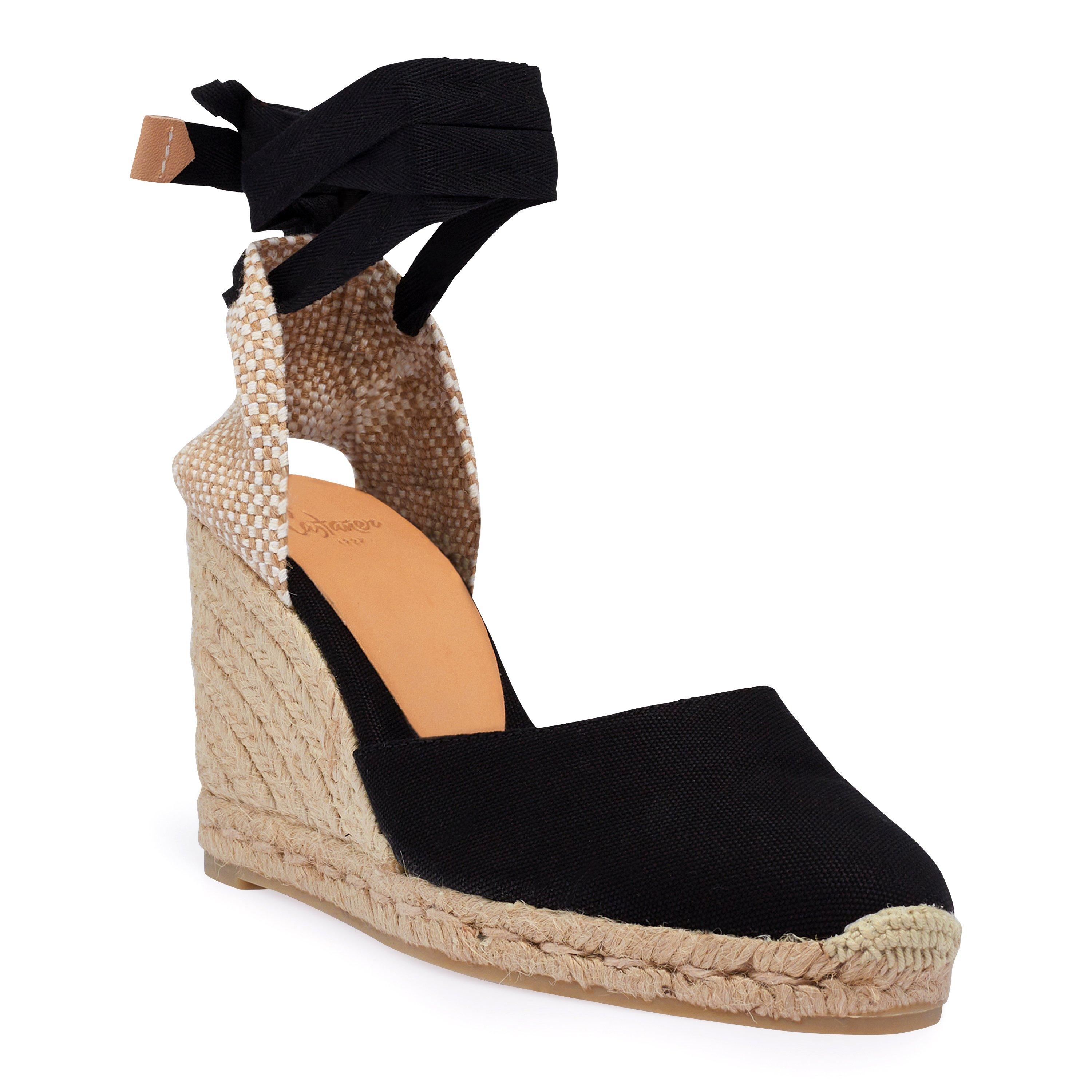 Black 100 - Castaner - Carina Wedge Sandals - 4