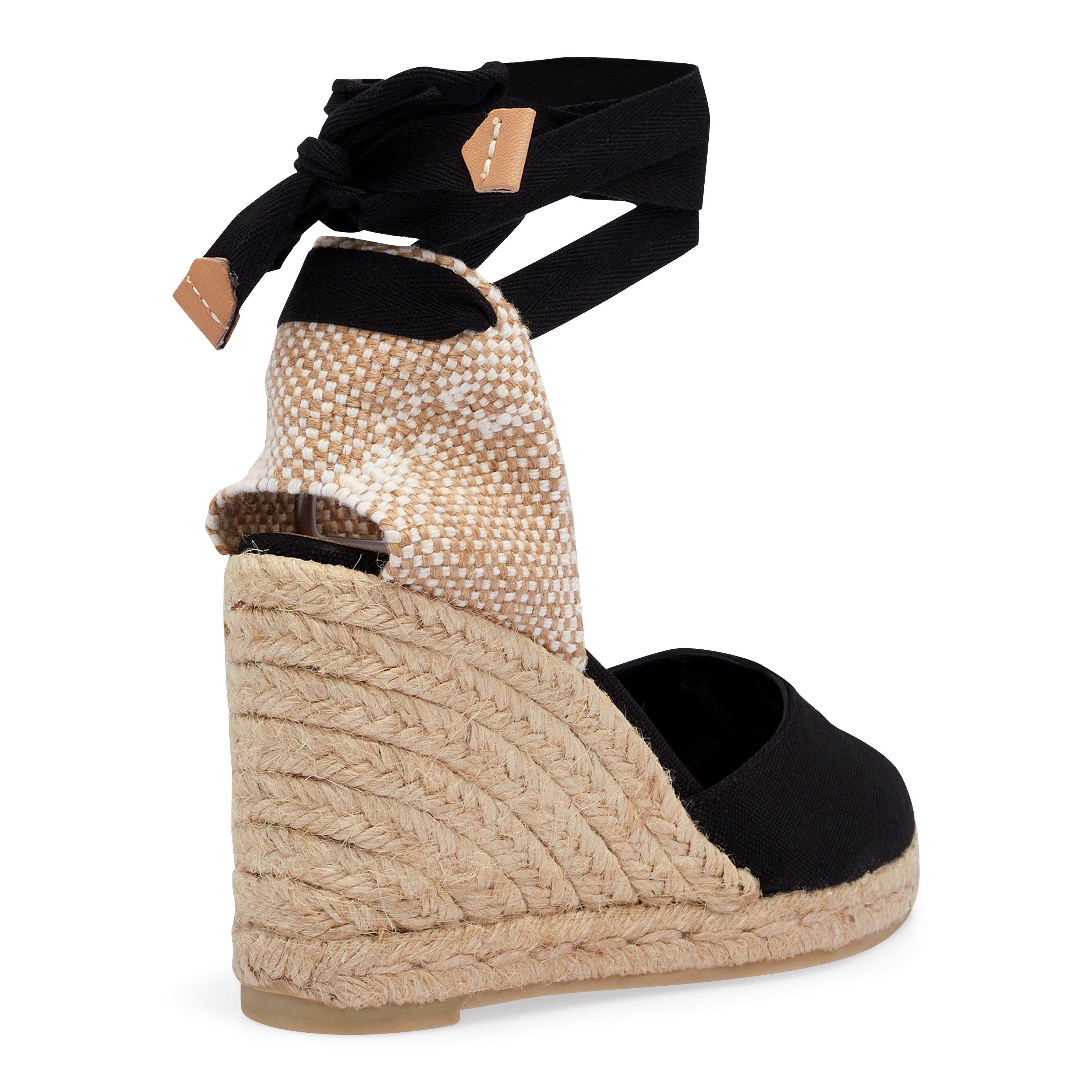 Black 100 - Castaner - Carina Wedge Sandals - 5