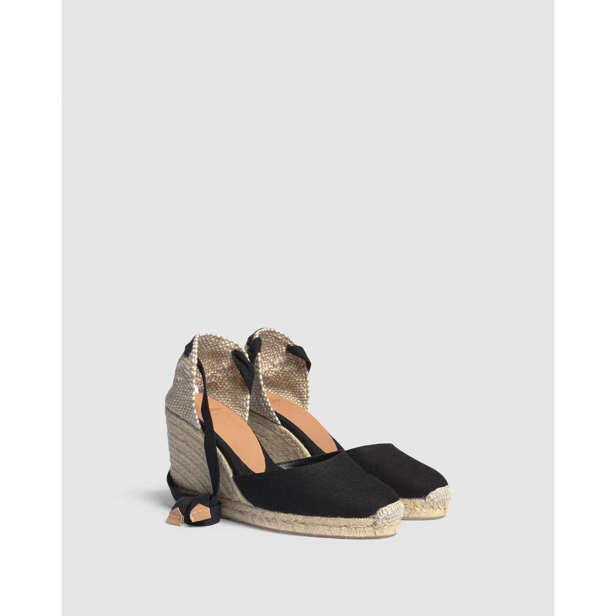 Black 100 - Castaner - Carina Wedge Sandals - 4