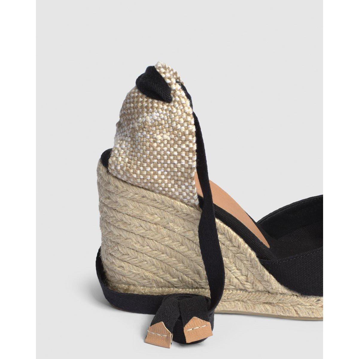 Black 100 - Castaner - Carina Wedge Sandals - 5