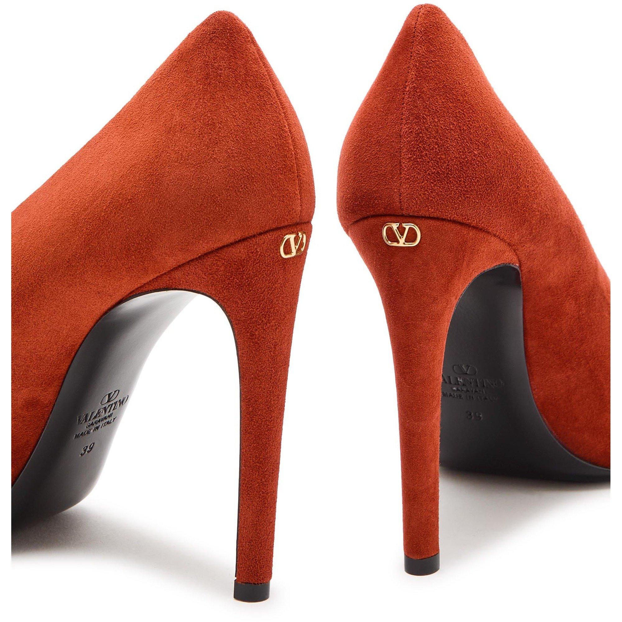 ORANGE - Valentino - R¿¿v¿¿l¿¿ Suede Pumps 105 - 5