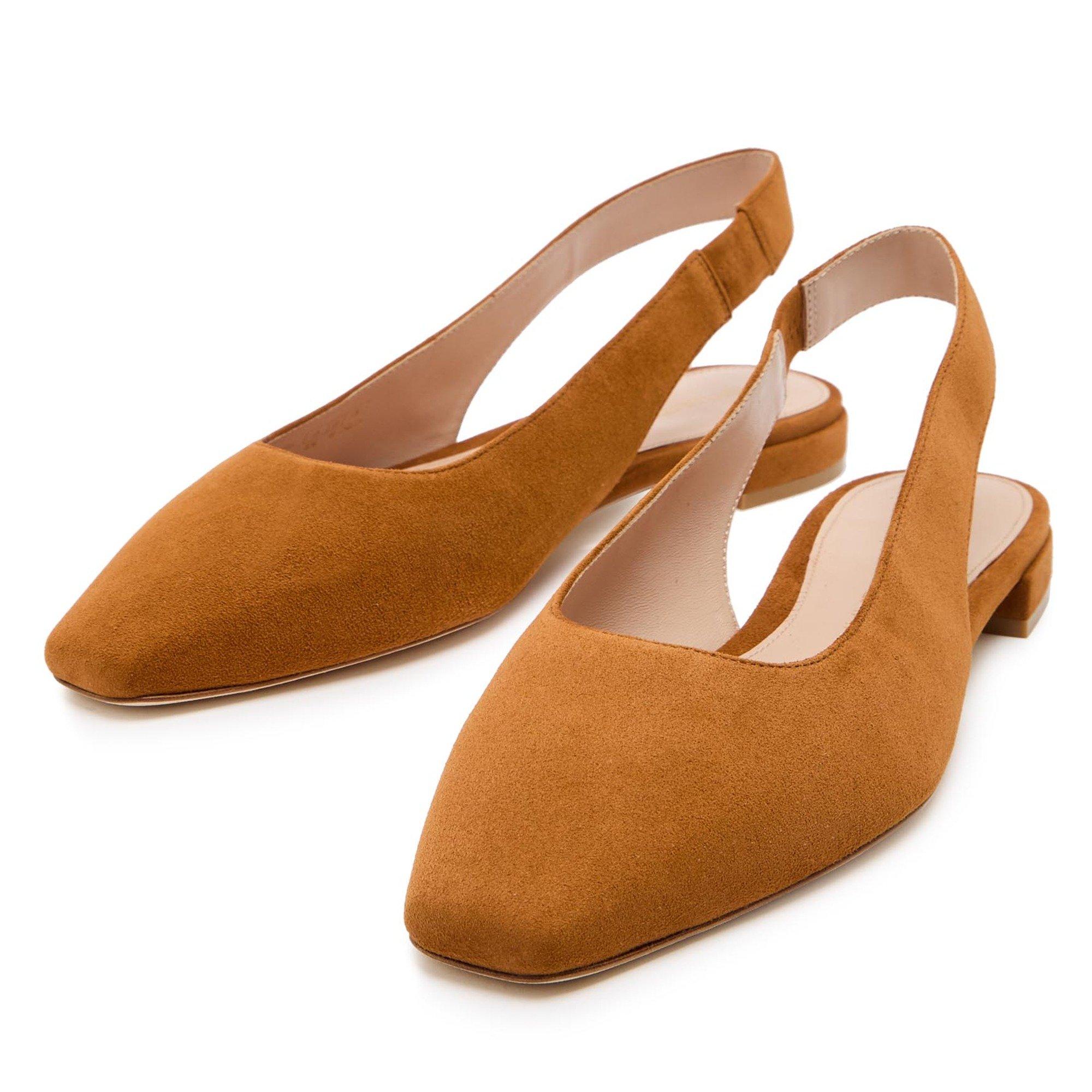 TAN - Stuart Weitzman - Women's Stassi Suede Pointed-Toe Slingbacks - 3