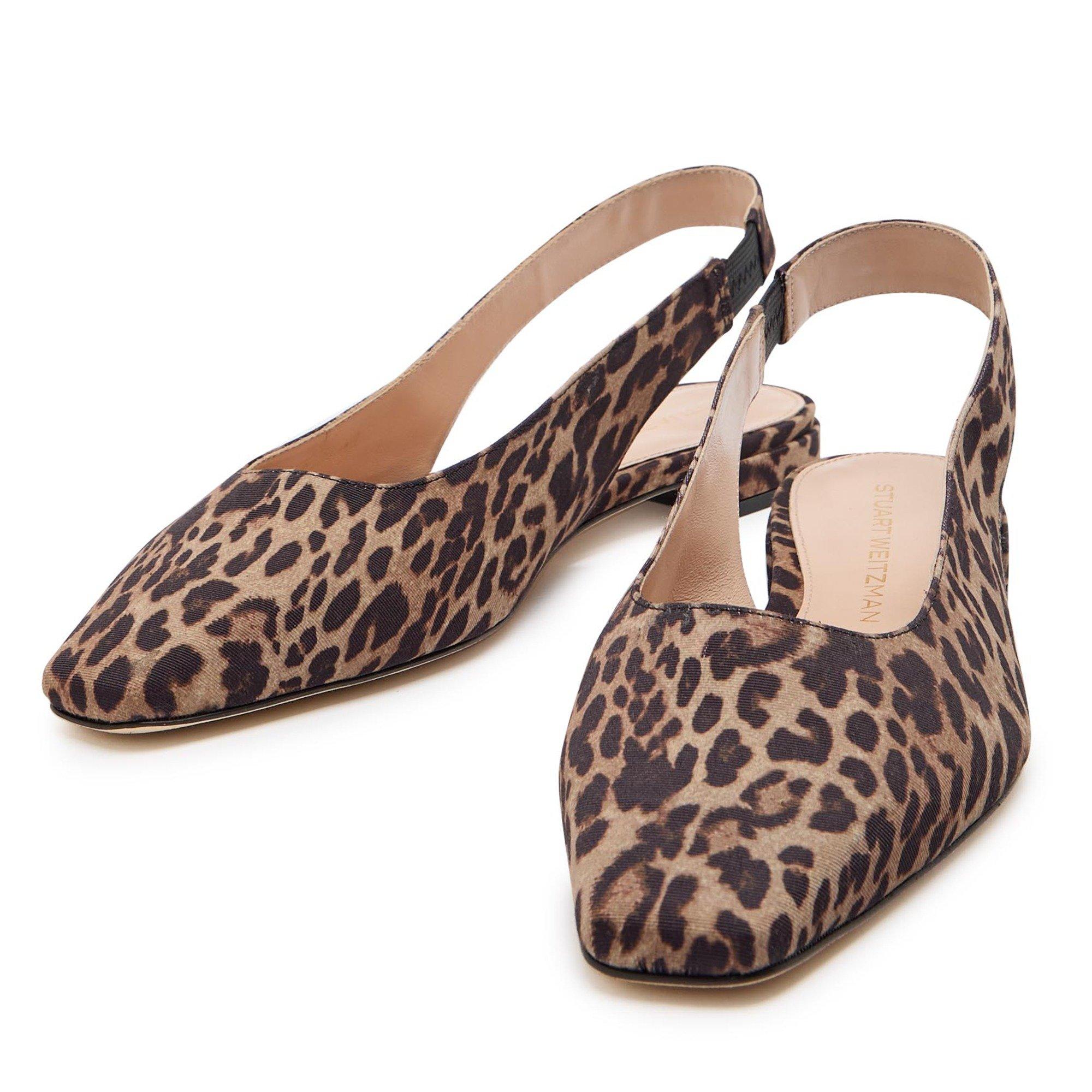 BROWN OTHER - Stuart Weitzman - Women's Stassi Leopard Print Slingbacks - 3