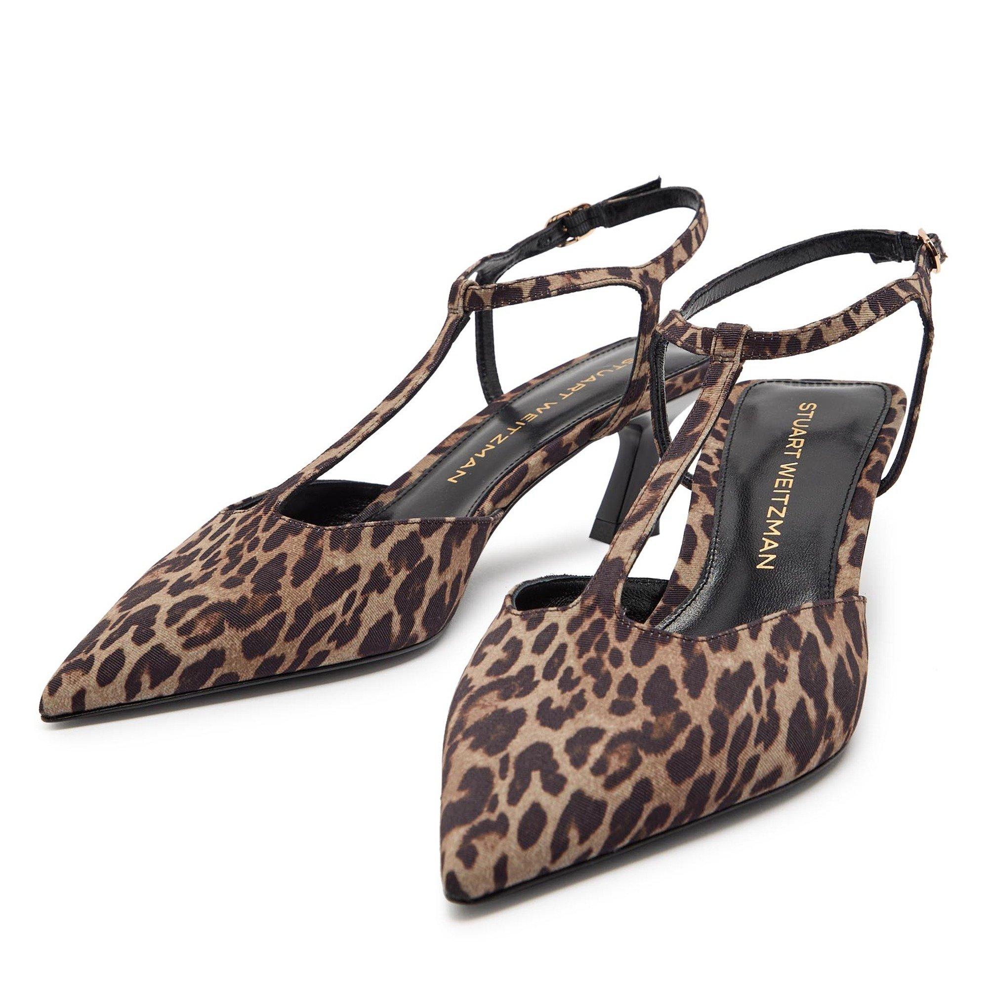 BROWN OTHER - Stuart Weitzman - Women's Vinnie T-Strap Kitten Heel Pumps - 3