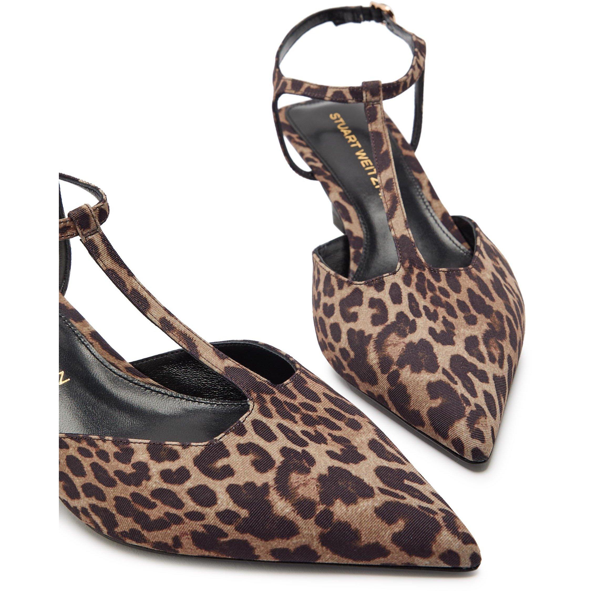 BROWN OTHER - Stuart Weitzman - Women's Vinnie T-Strap Kitten Heel Pumps - 4