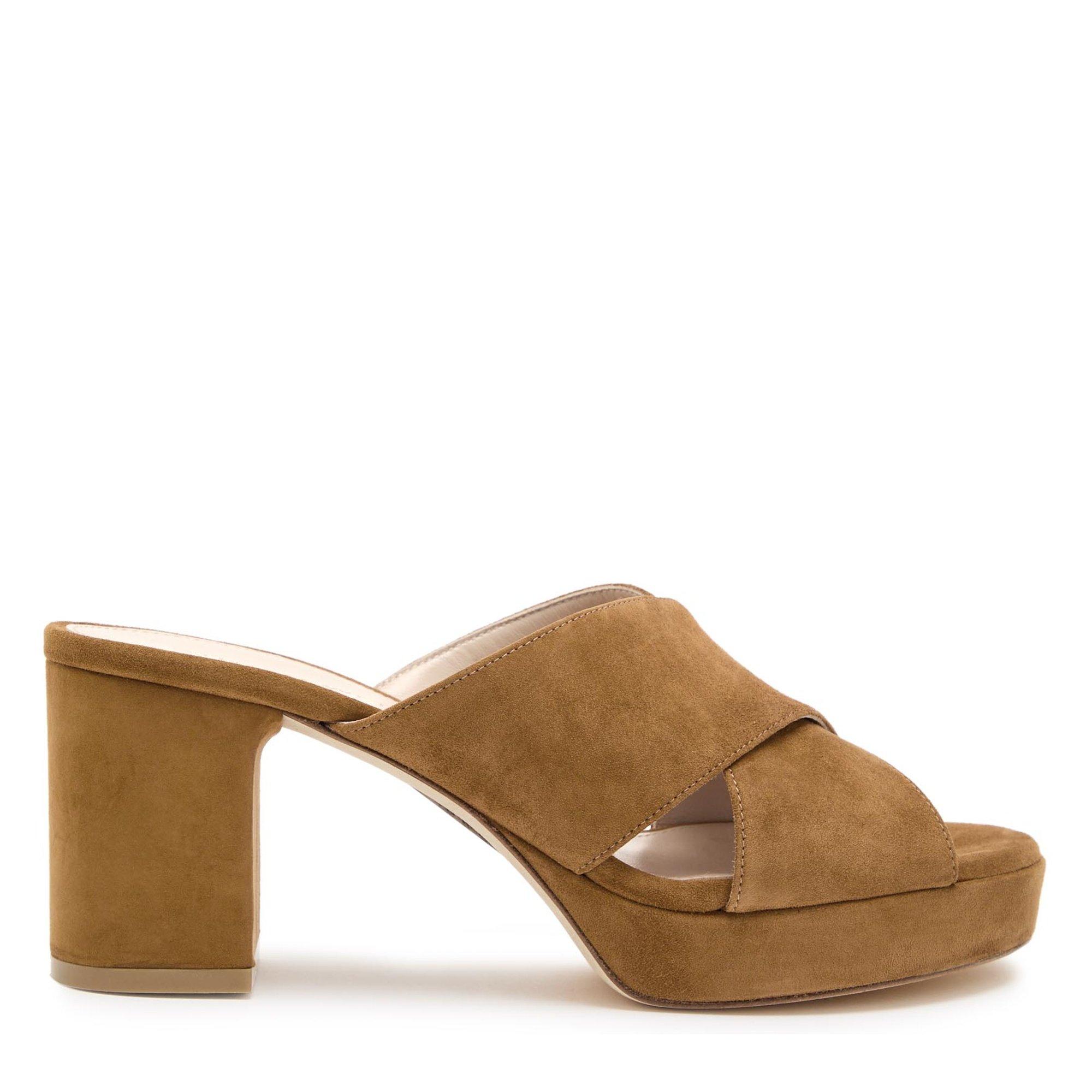 TAN - Stuart Weitzman - DAYNA PLATFORM SLIDE