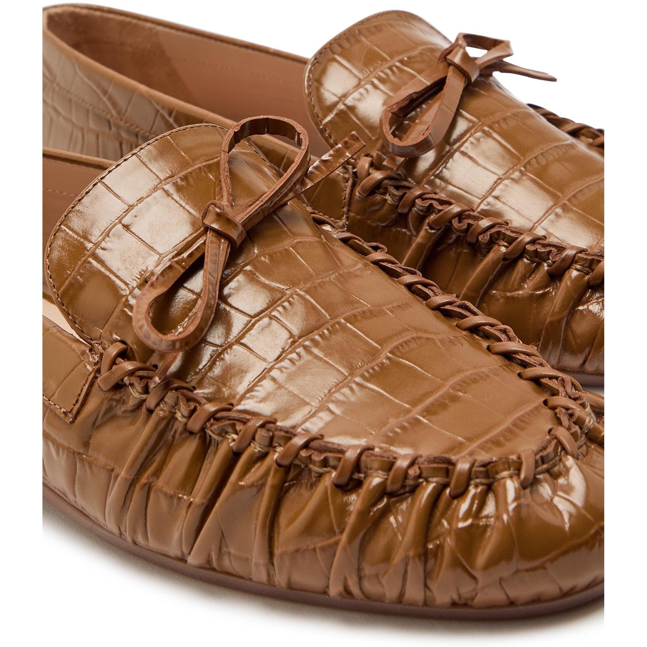 BROWN - Stuart Weitzman - Women's Britt Bow Loafers - 4