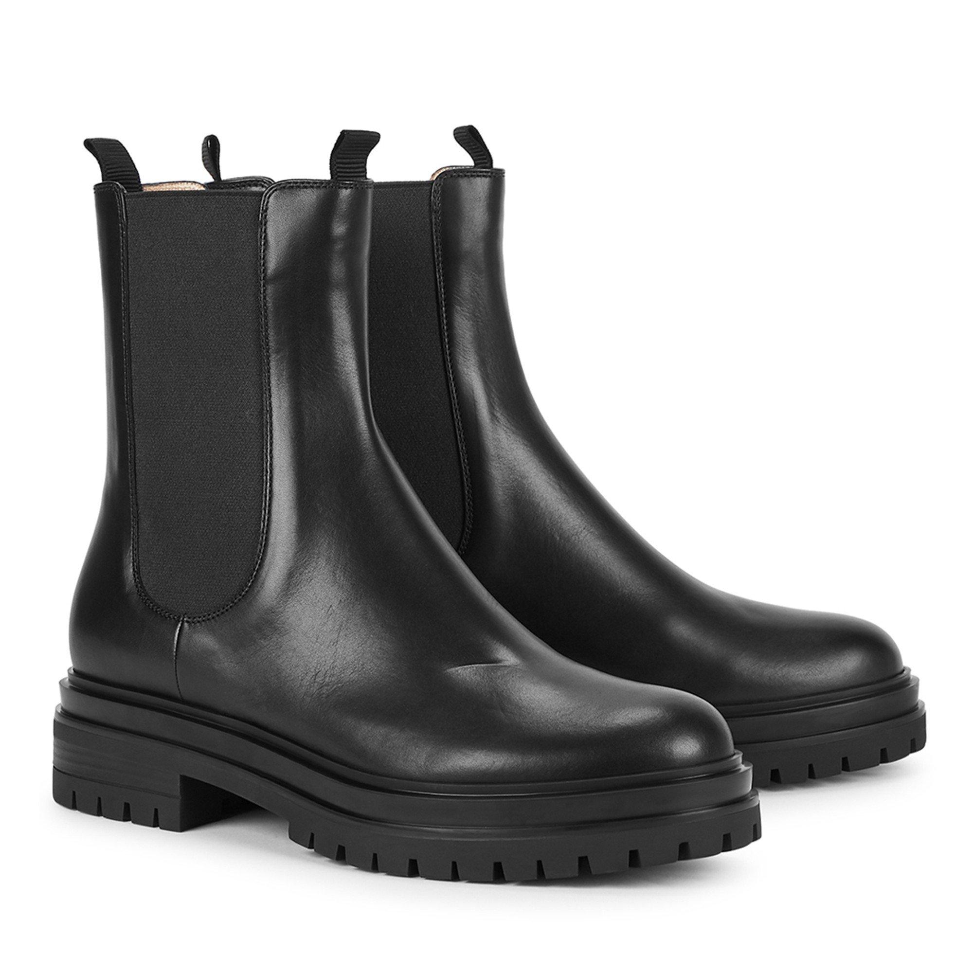 BLACK - Gianvito Rossi - Women's Leather Chelsea Boots - 2
