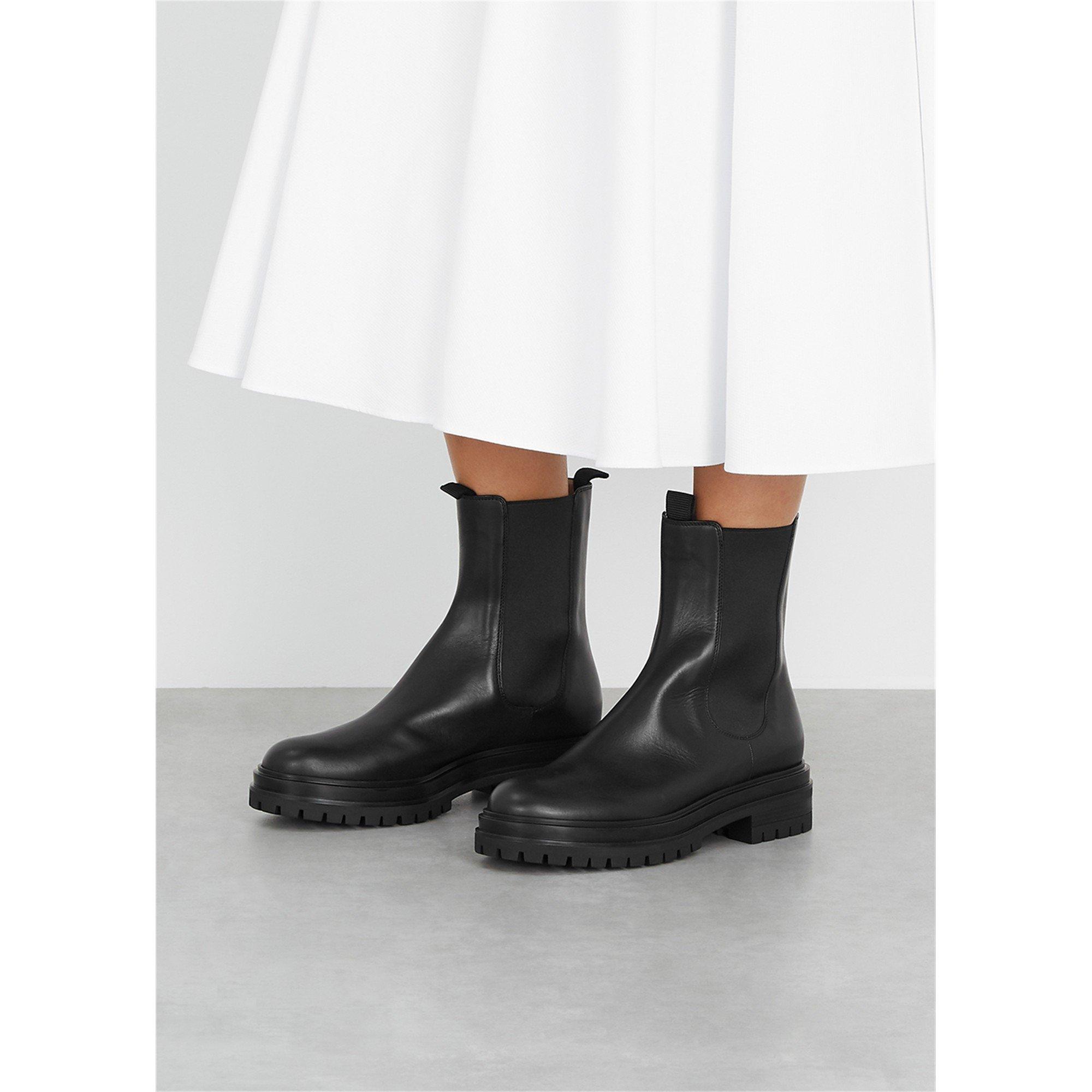 BLACK - Gianvito Rossi - Women's Leather Chelsea Boots - 3