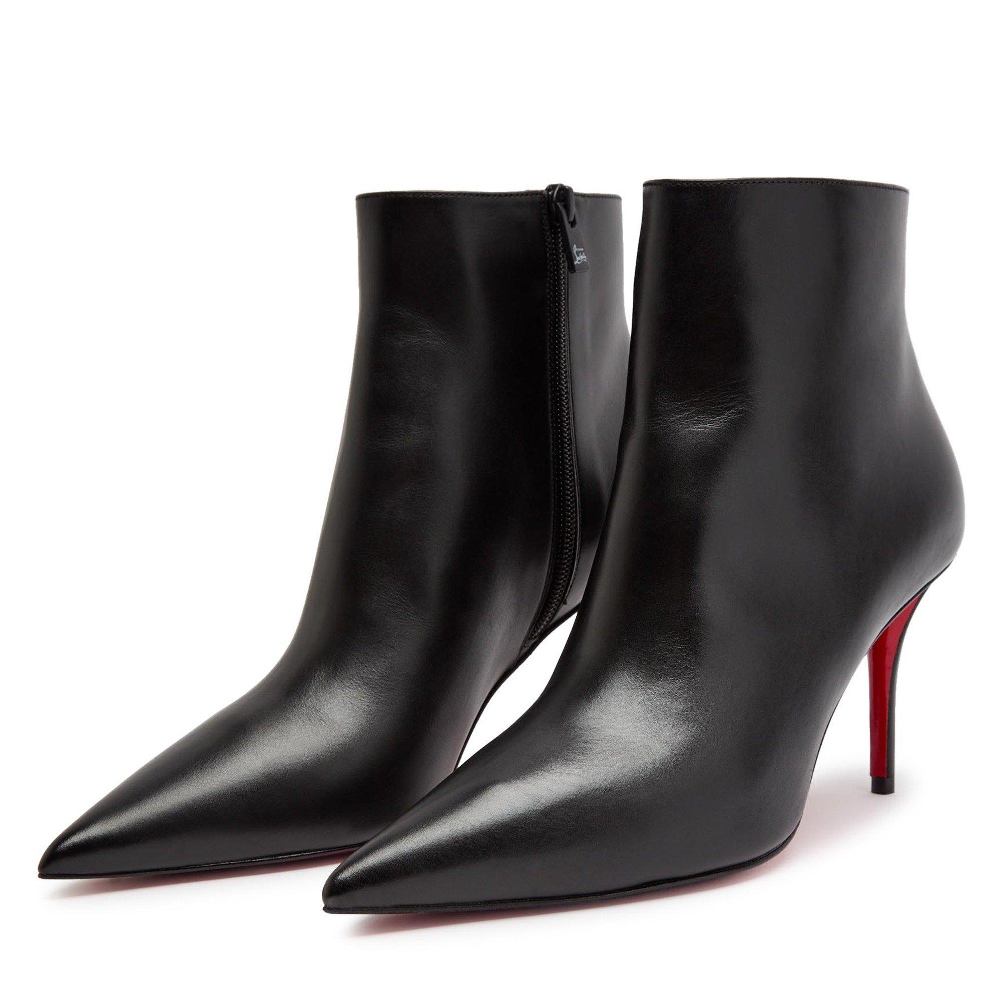 BLACK - Christian Louboutin - MISS Z BOOTY 80 CALF - 4