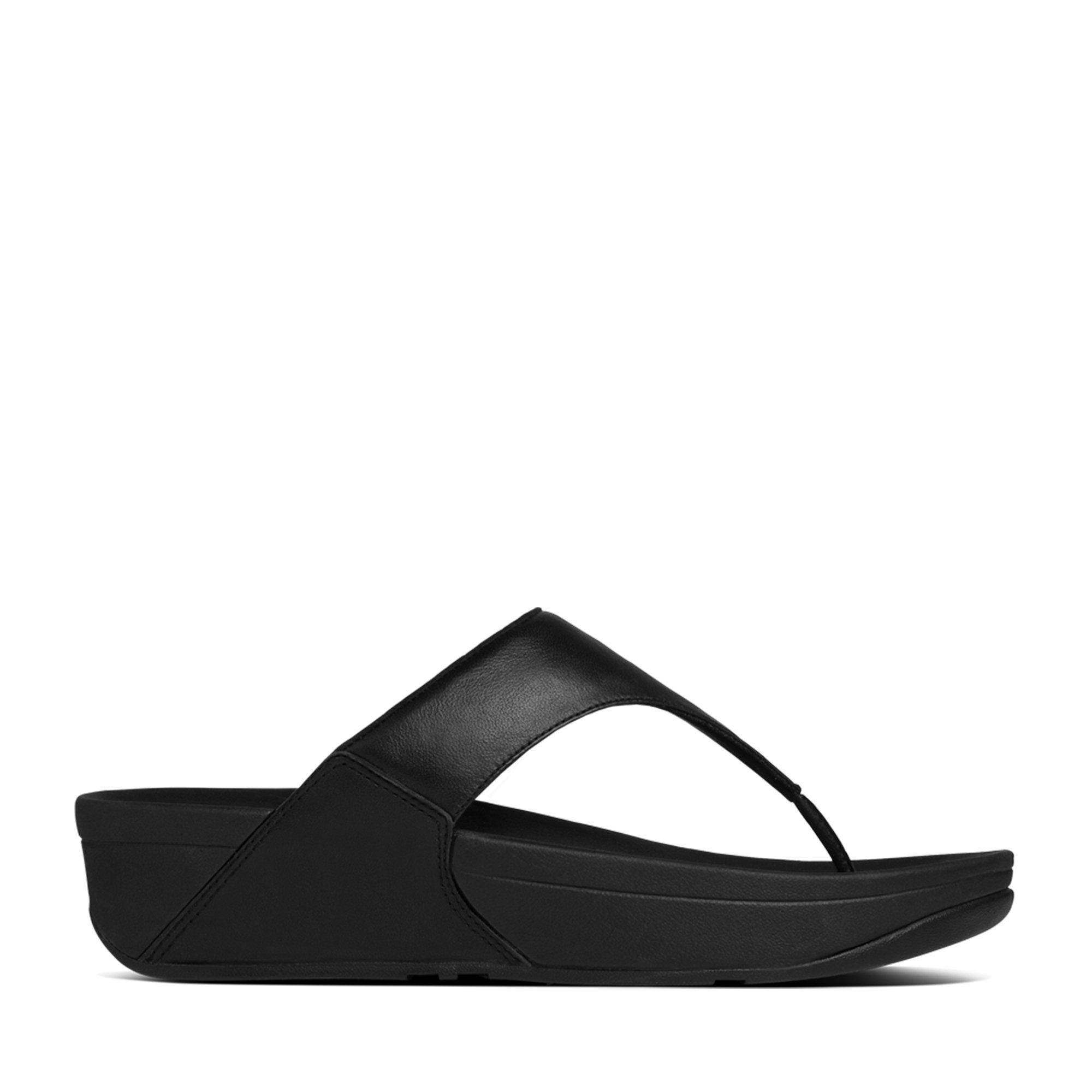 Black - FitFlop - Lulu Leather Sandals - 1