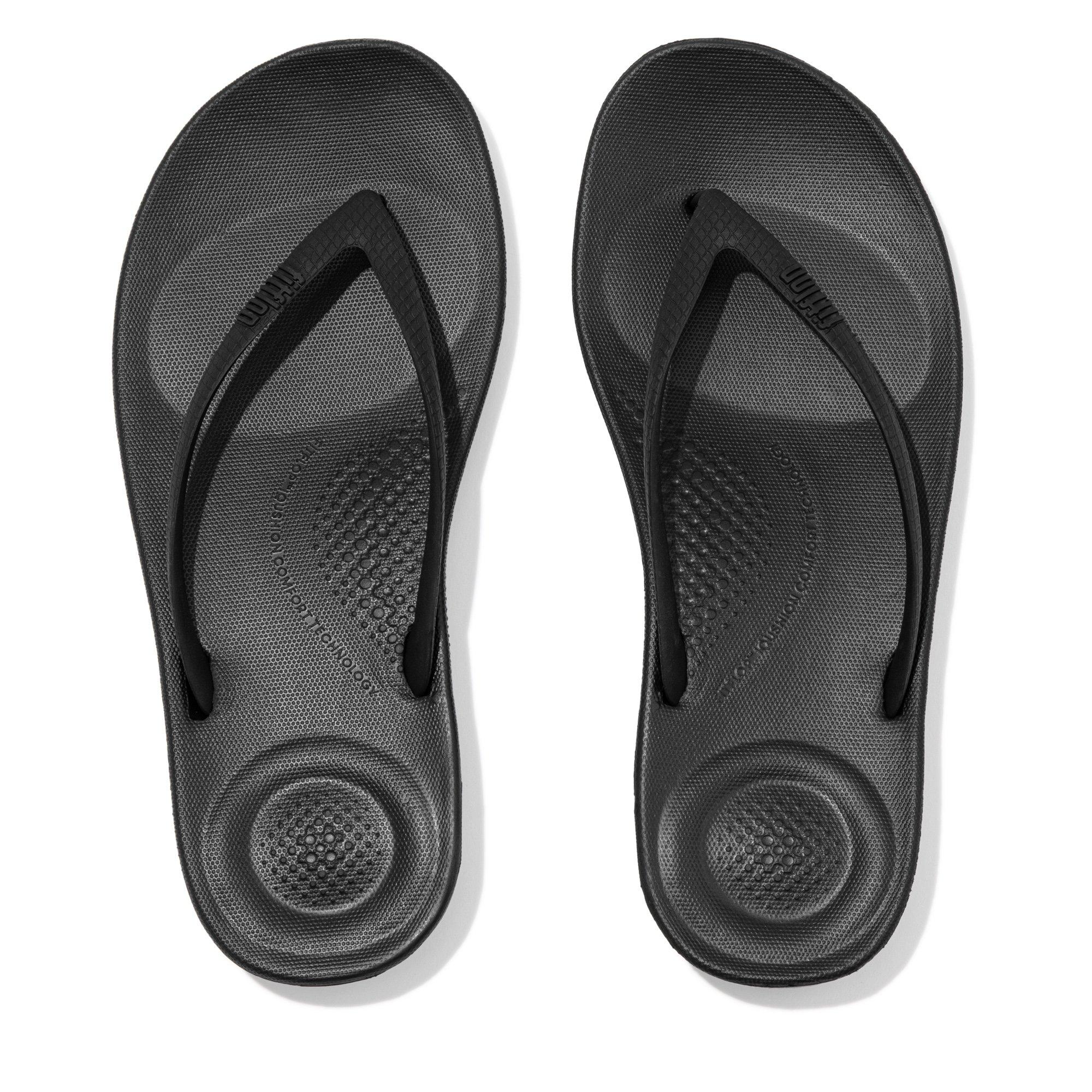 All Black - FitFlop - Iqushion Ergonomic Flip Flops - 5