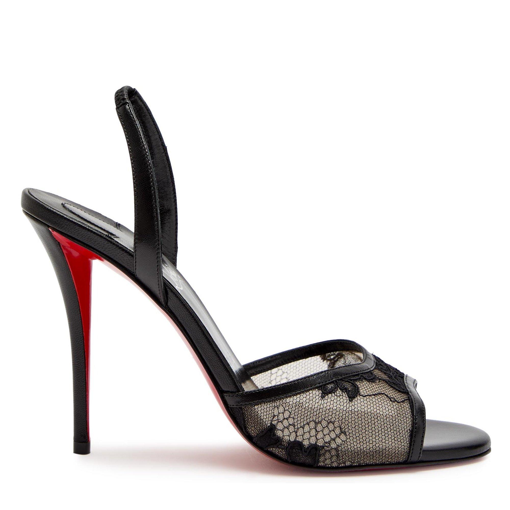 Christian Louboutin MISS Z LACE SLING 100 RETE/DEN