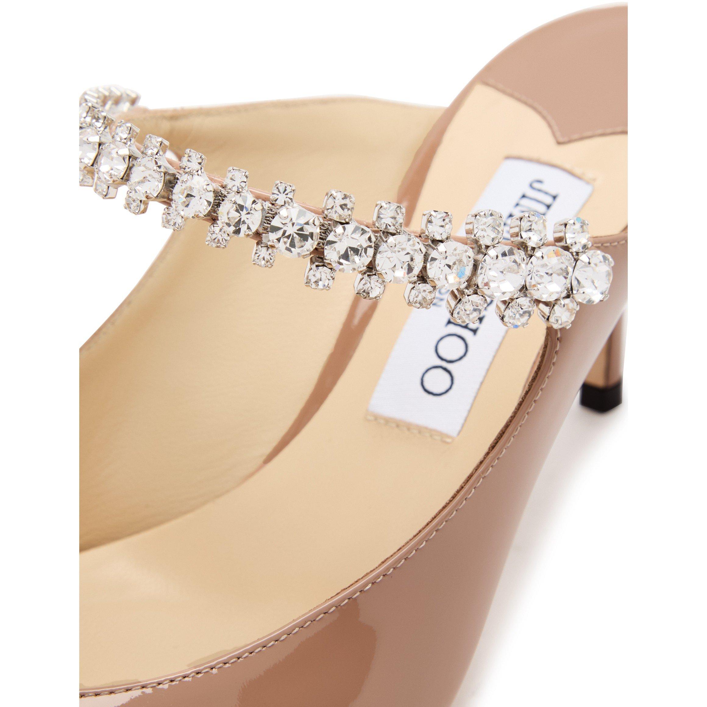 NUDE - Jimmy Choo - BING PATENT CRYSTAL MULE 65 - 5
