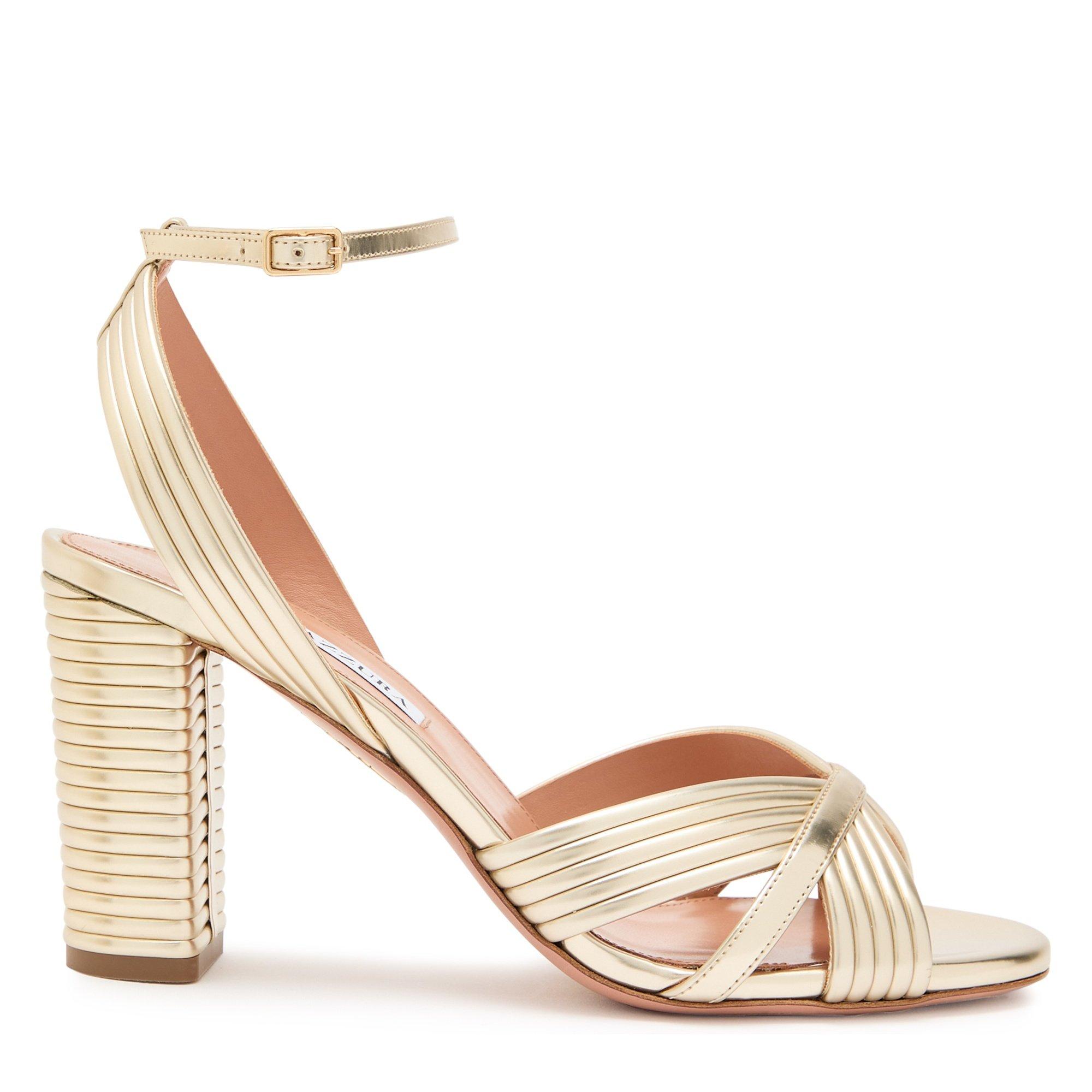 Aquazzura | Women's Very Sundance Leather 85 mm Heeled Sandals