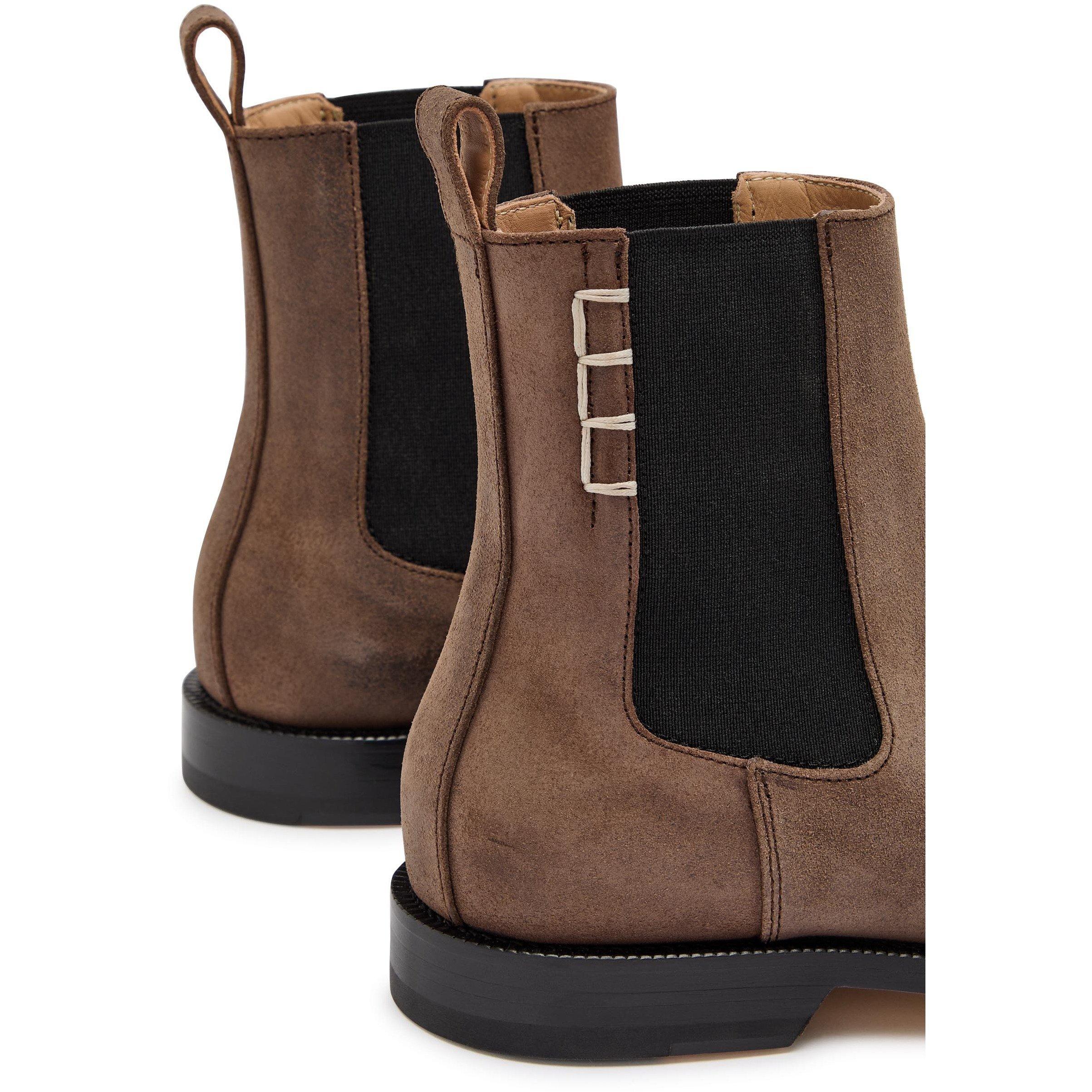 BROWN - JW Anderson - Women's Suede Chelsea Boots - 4