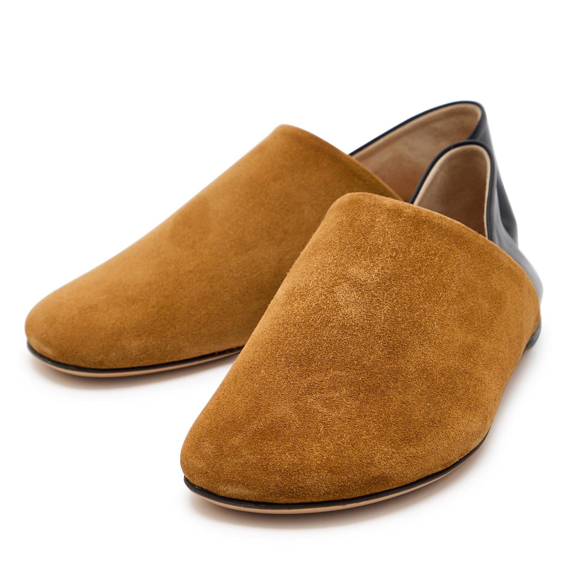 CAMEL - JW Anderson - Women's Slipper Suede Flat Mules - 3