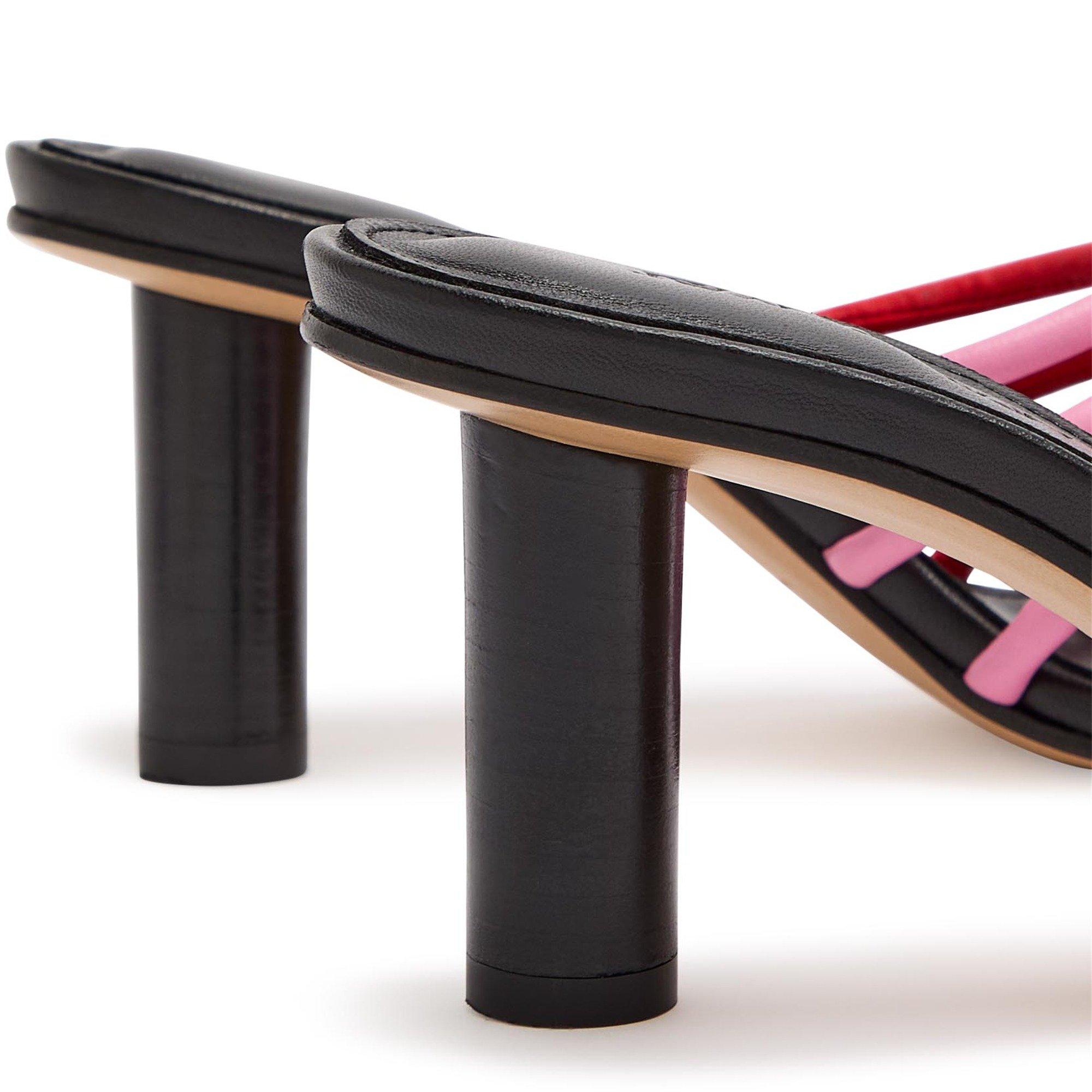 RED - JW Anderson - Women's Plot Woven Leather Heeled Sandals - 5